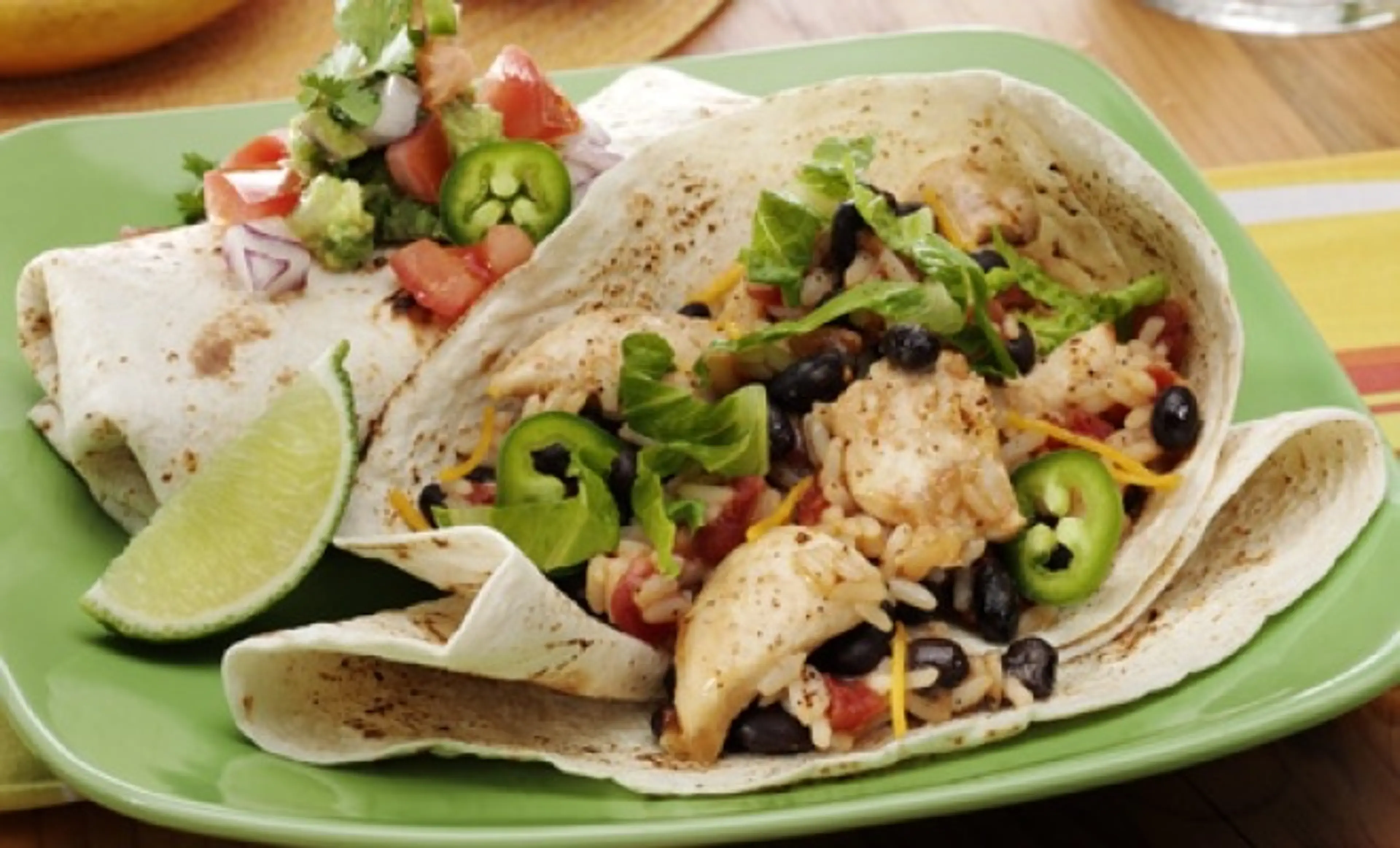 Speedy Chicken & Black Bean Burritos