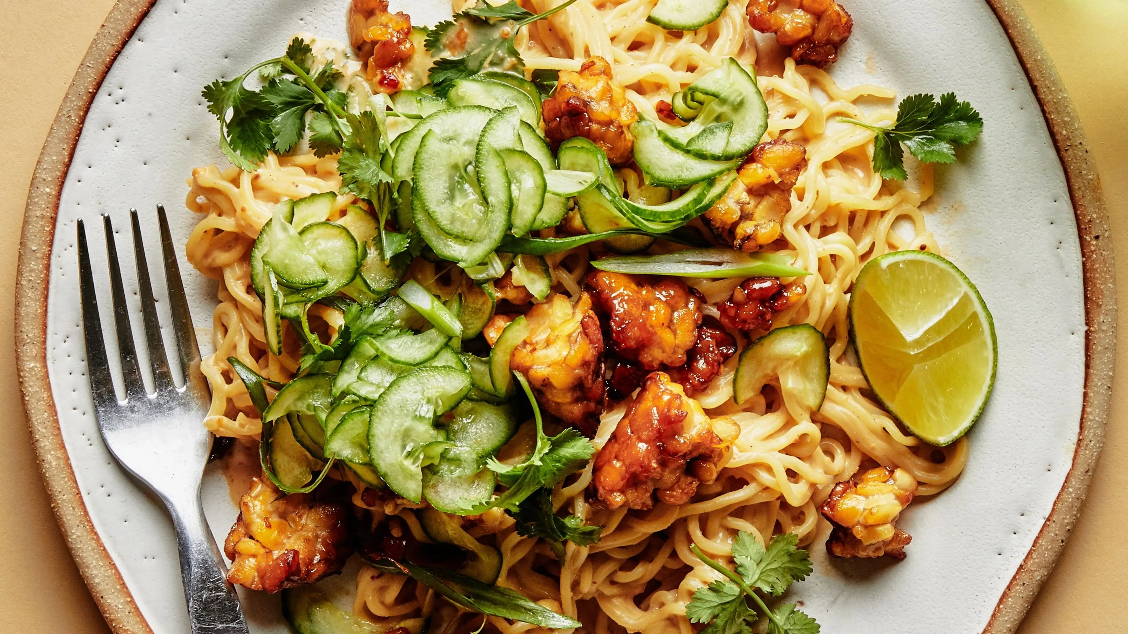 Peanutty Noodles with Tempeh