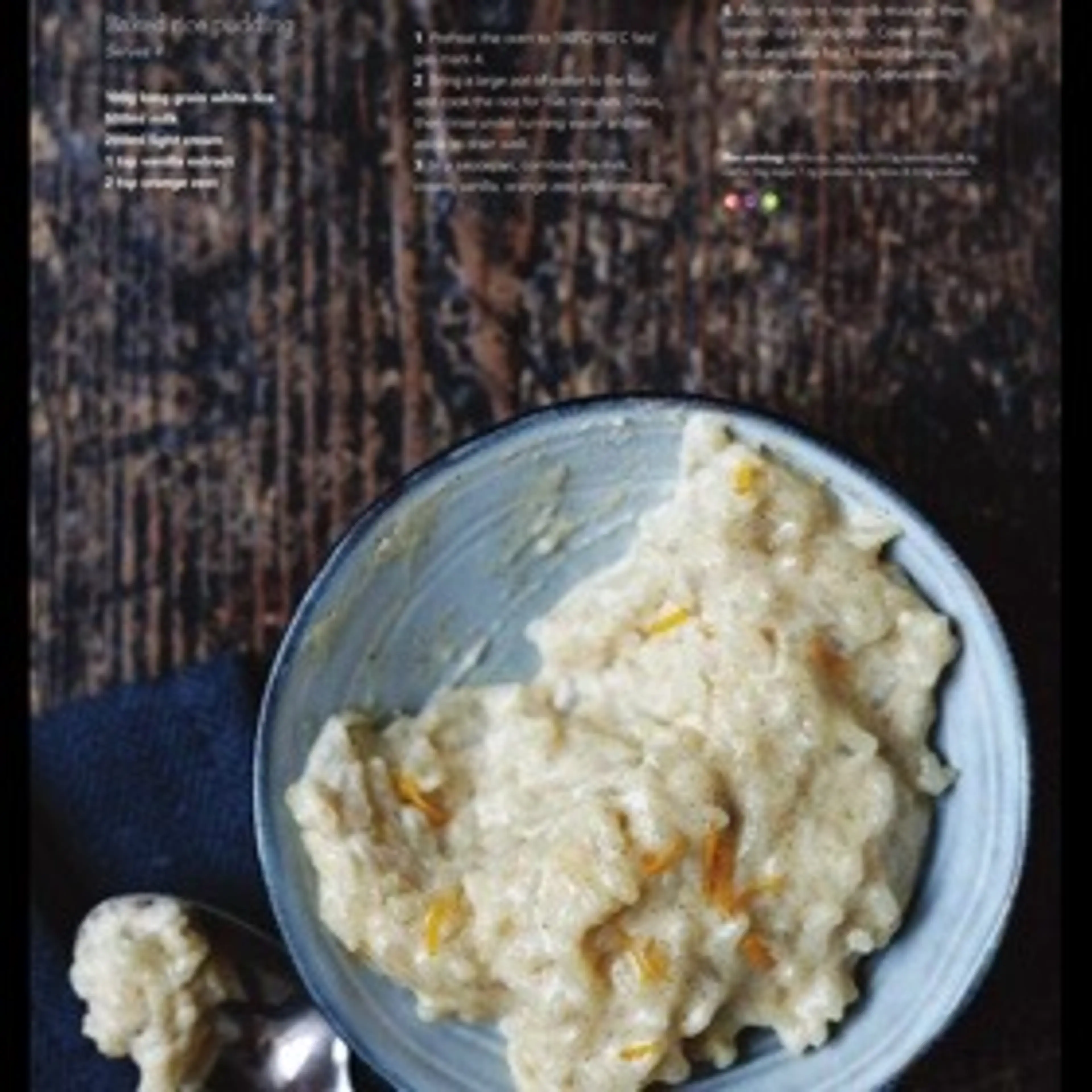Baked rice pudding