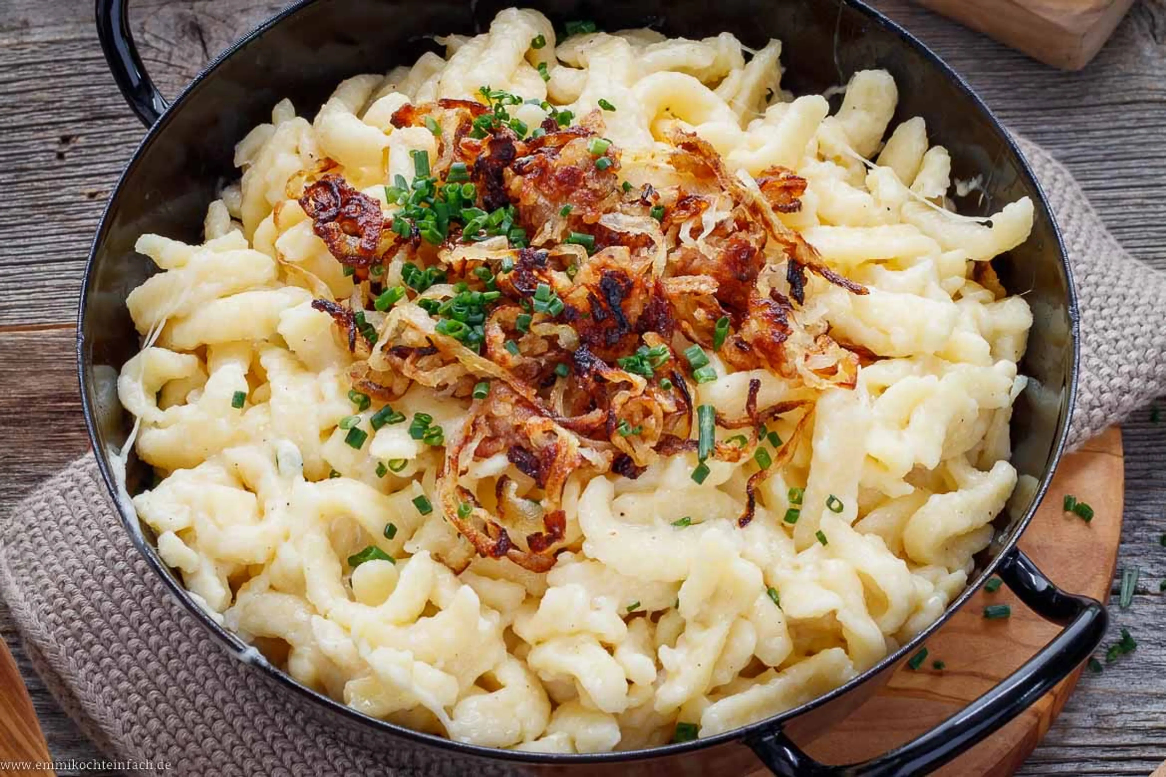 Käsespätzle mit Röstzwiebeln