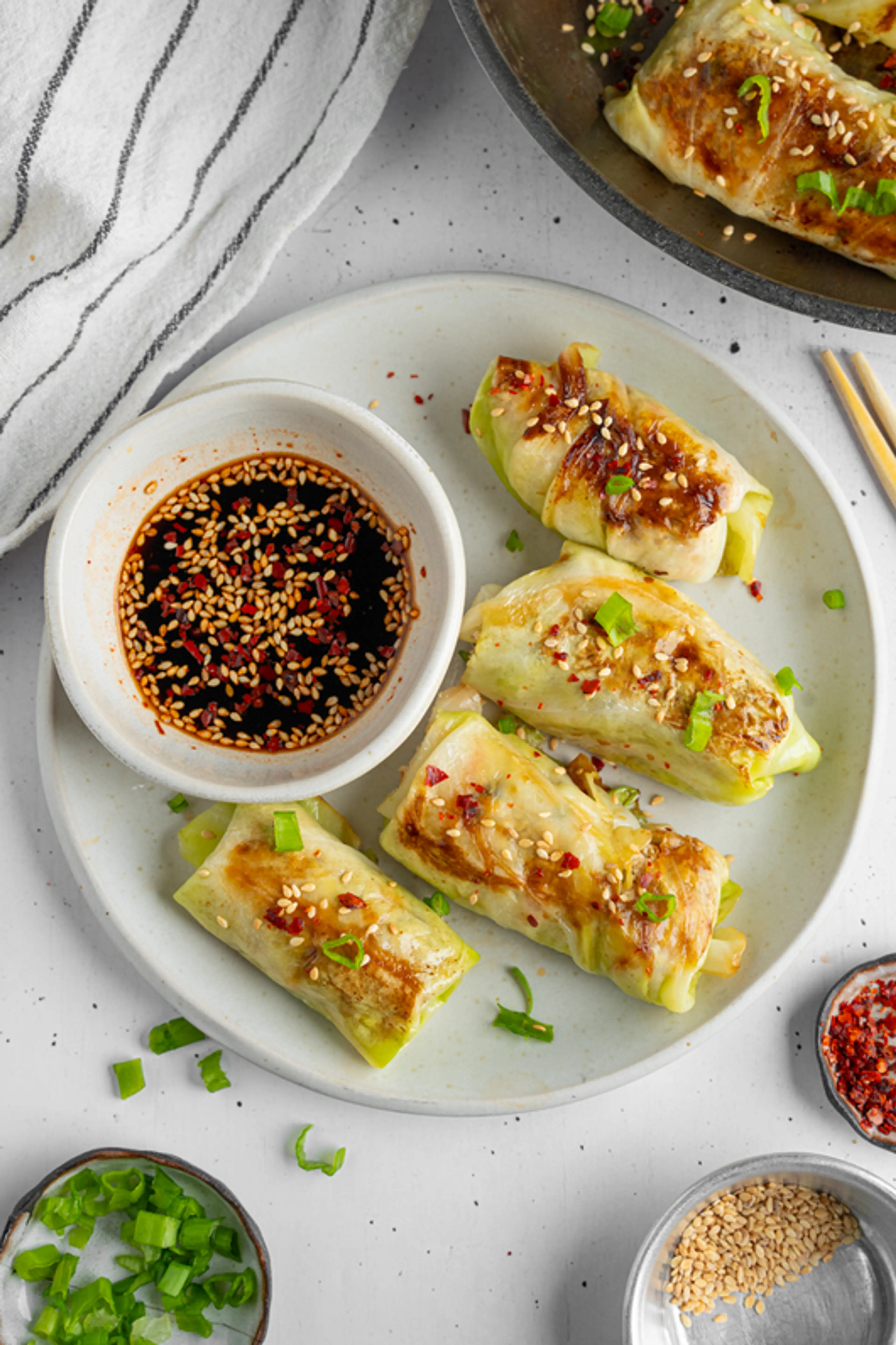 Vegan Cabbage-Wrapped Dumplings with Tofu