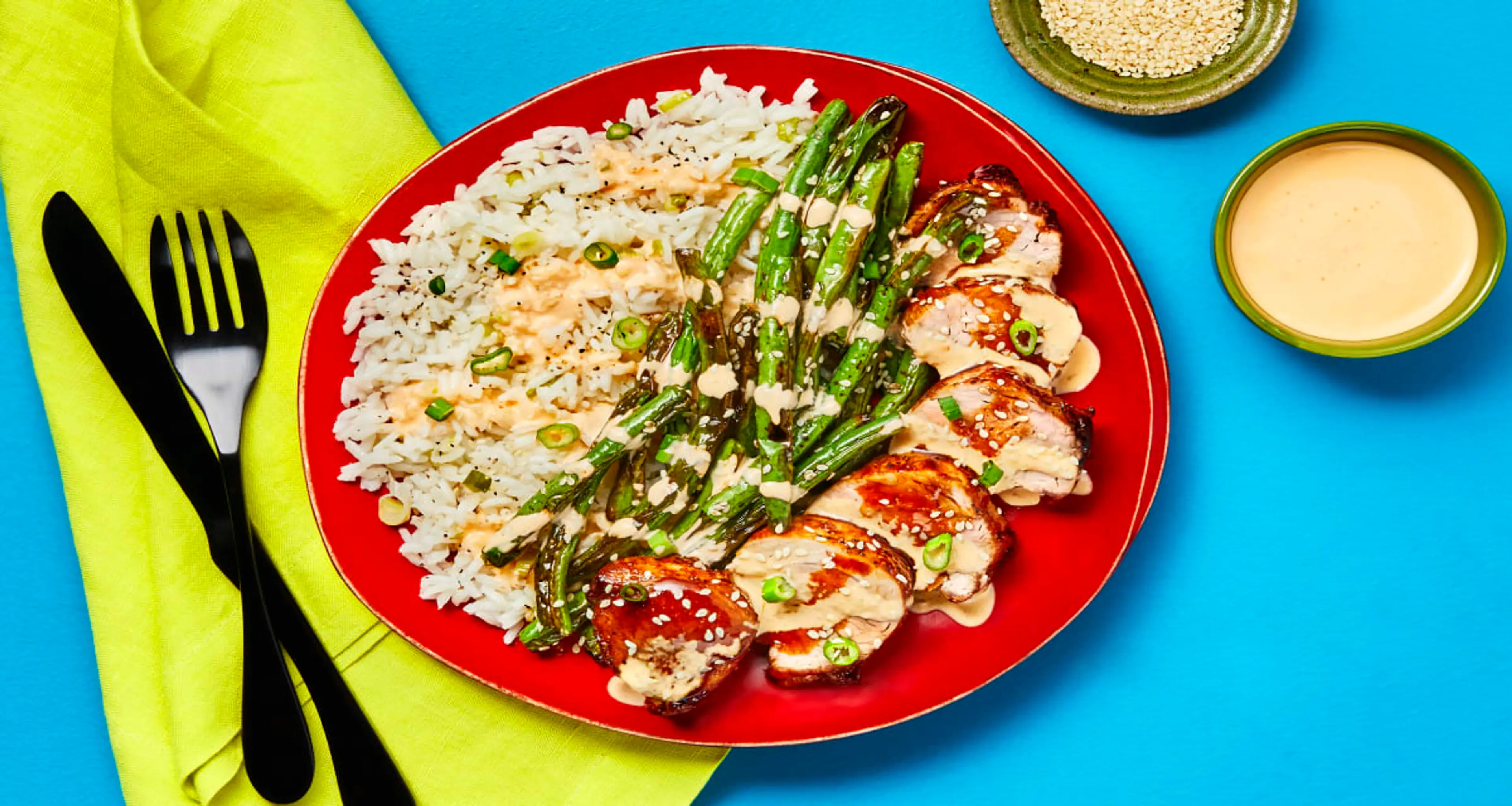 Hoisin-Glazed Pork Tenderloin with Rice