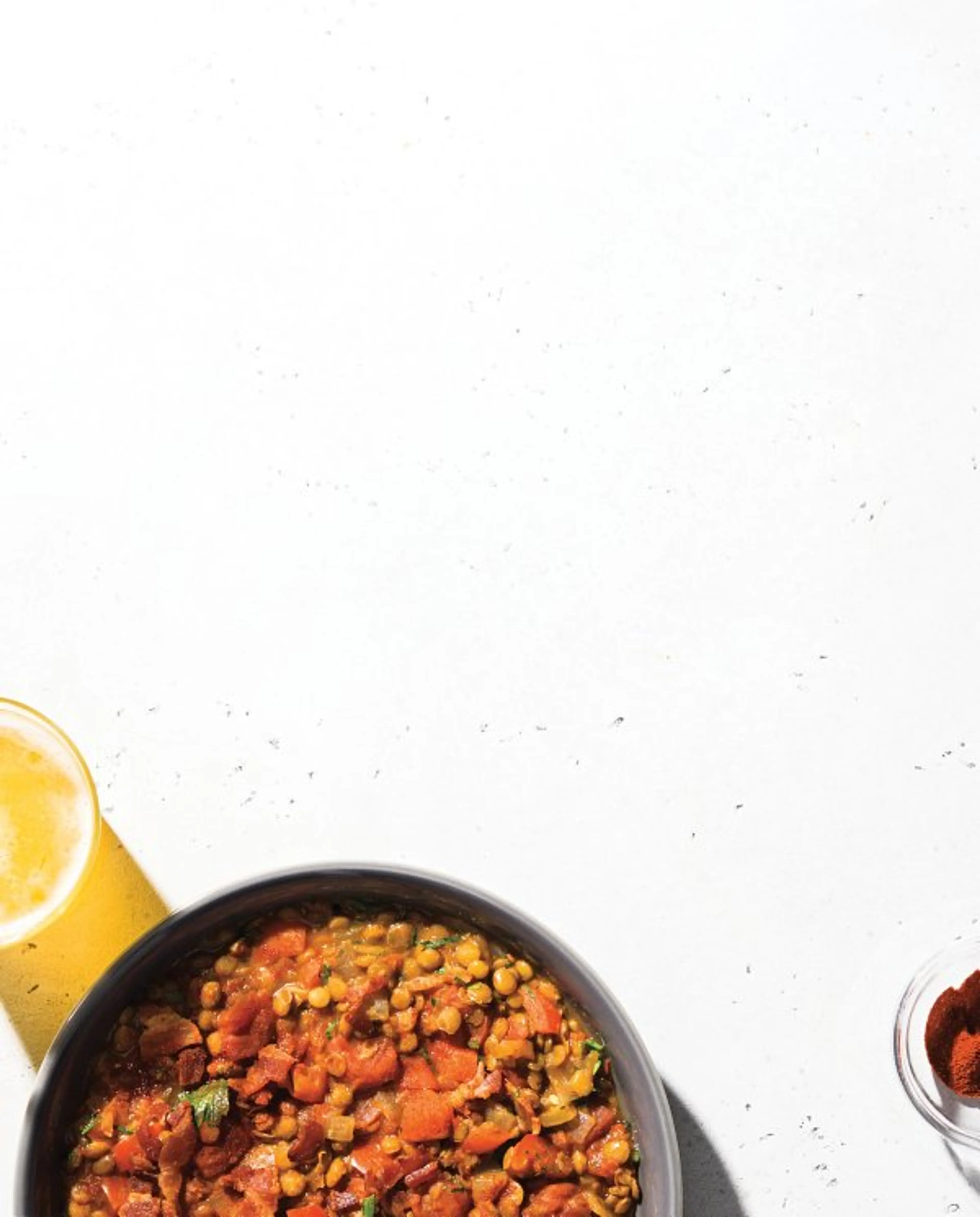 Spanish-Style Lentil Stew with Garlic and Smoked Paprika