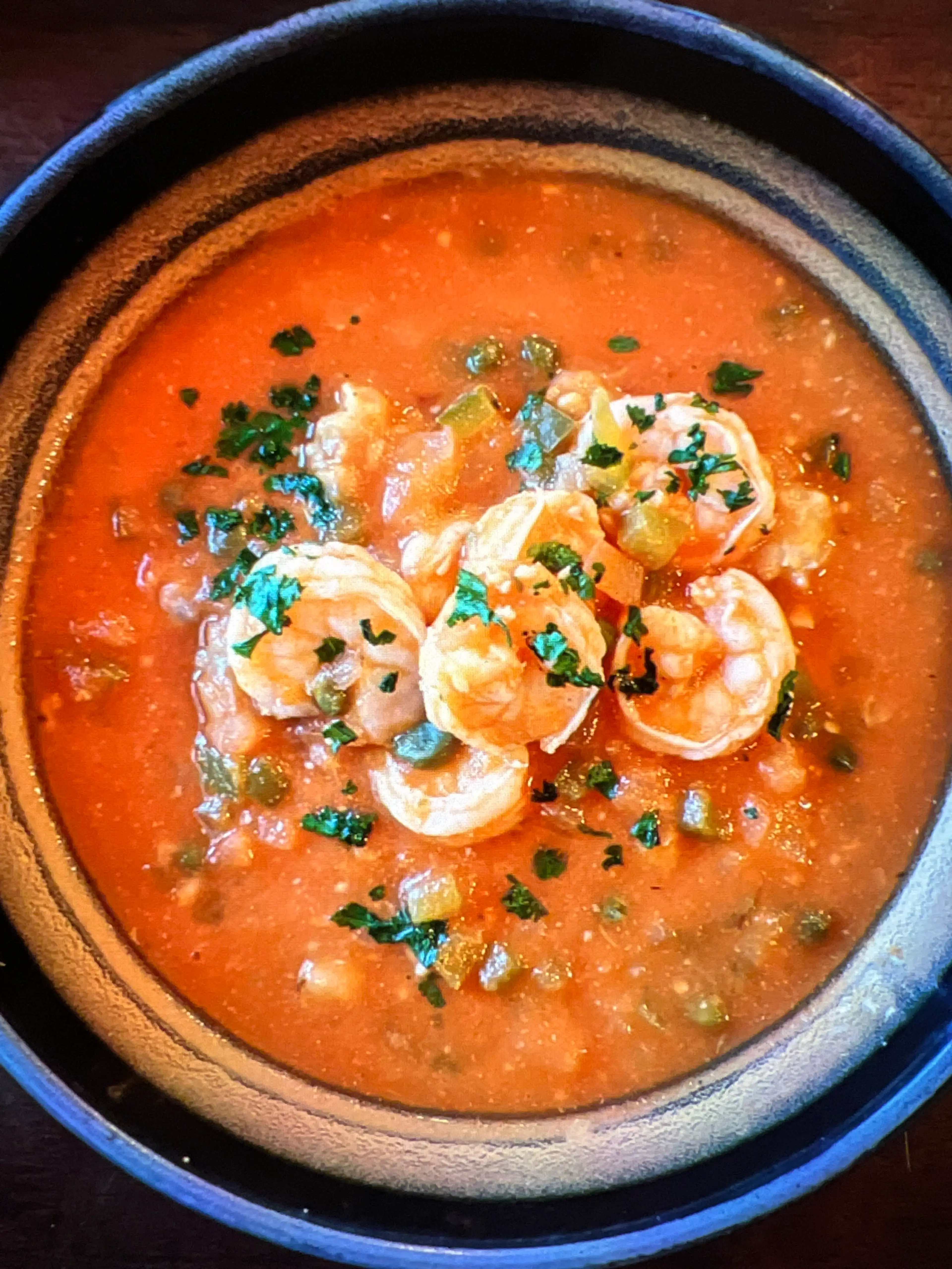 Garlicky Shrimp with Smashed Chickpea "Mofongo"