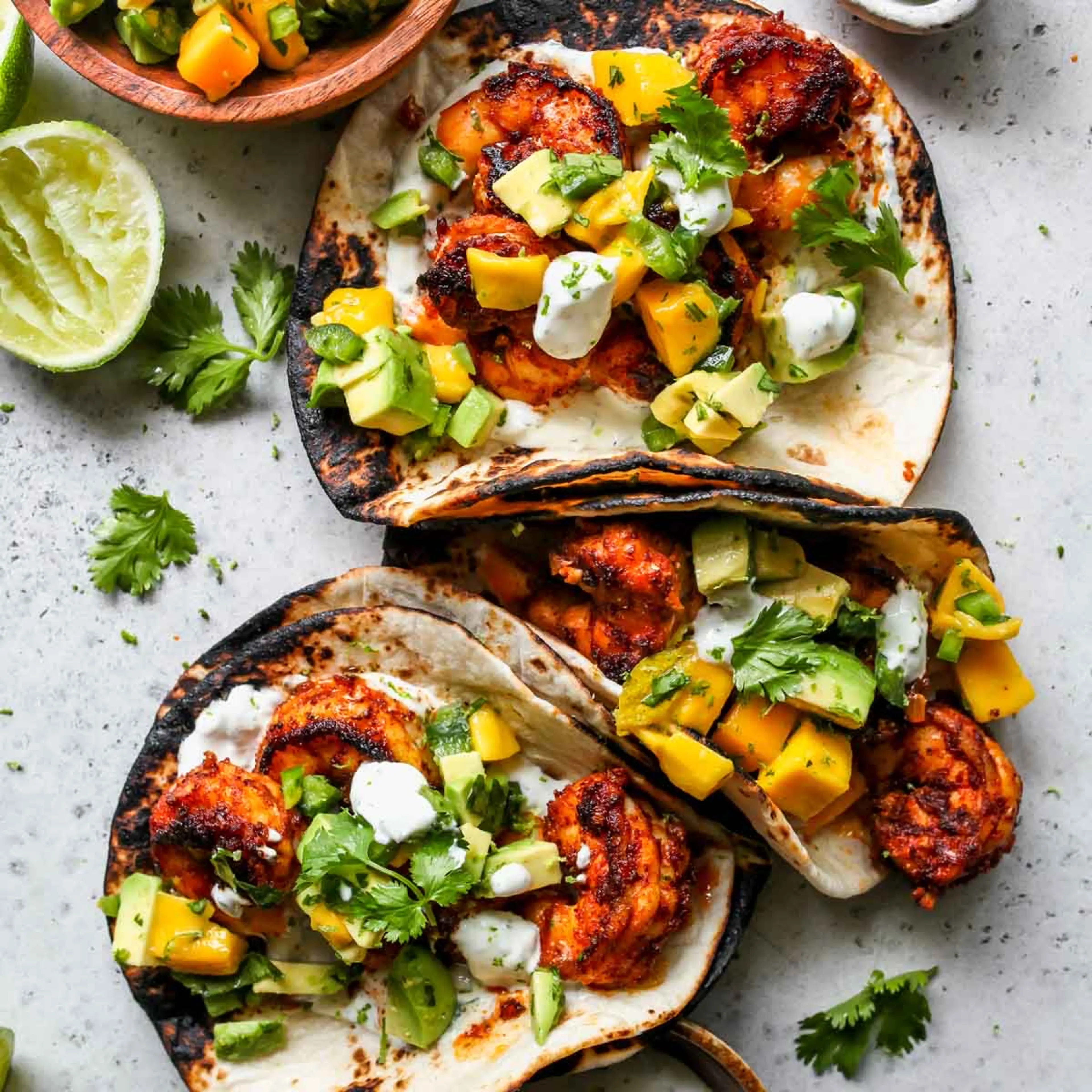 Shrimp Tacos with Mango Salsa