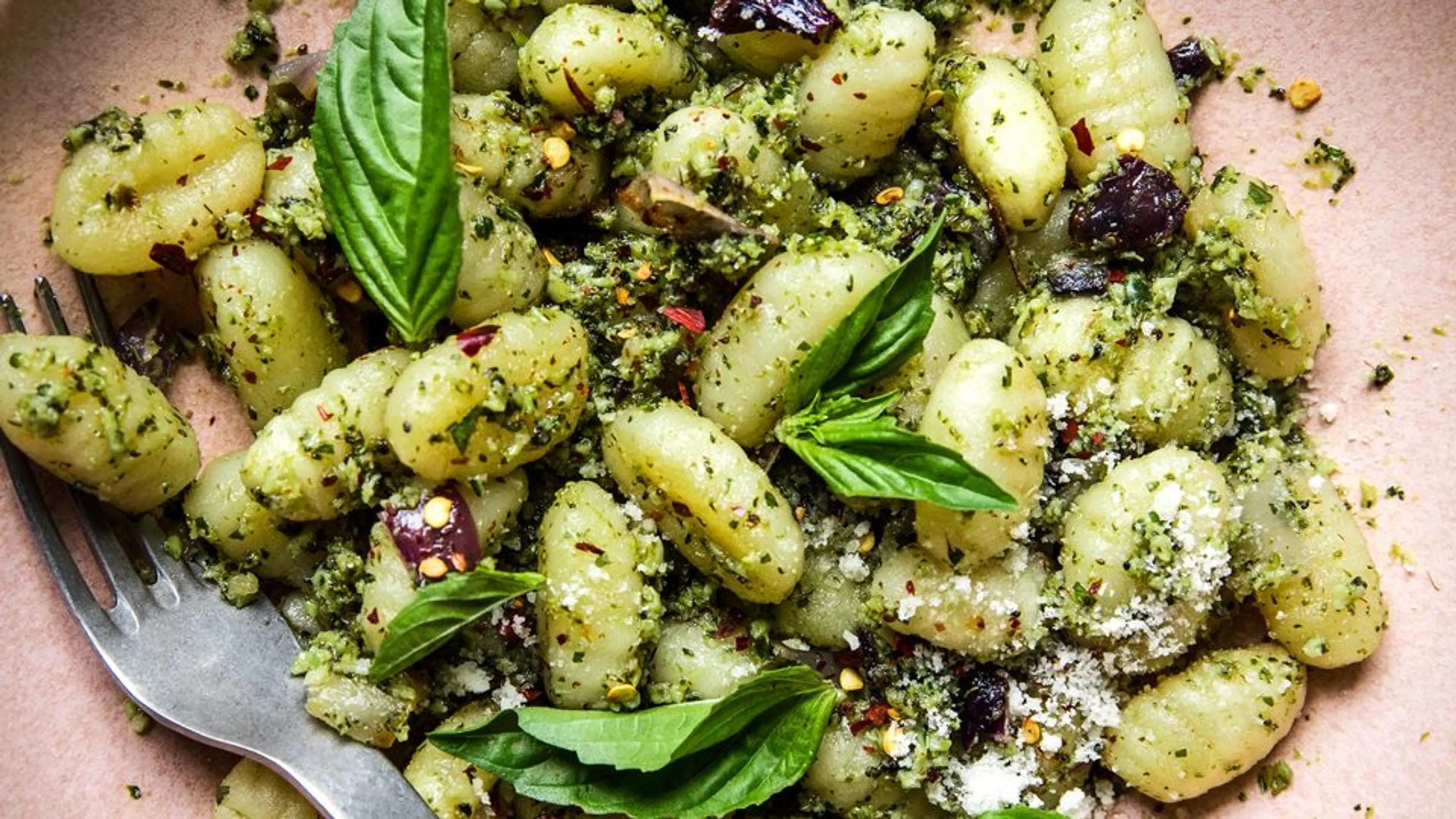 Sheet Pan Gnocchi with Roasted Broccoli Pesto