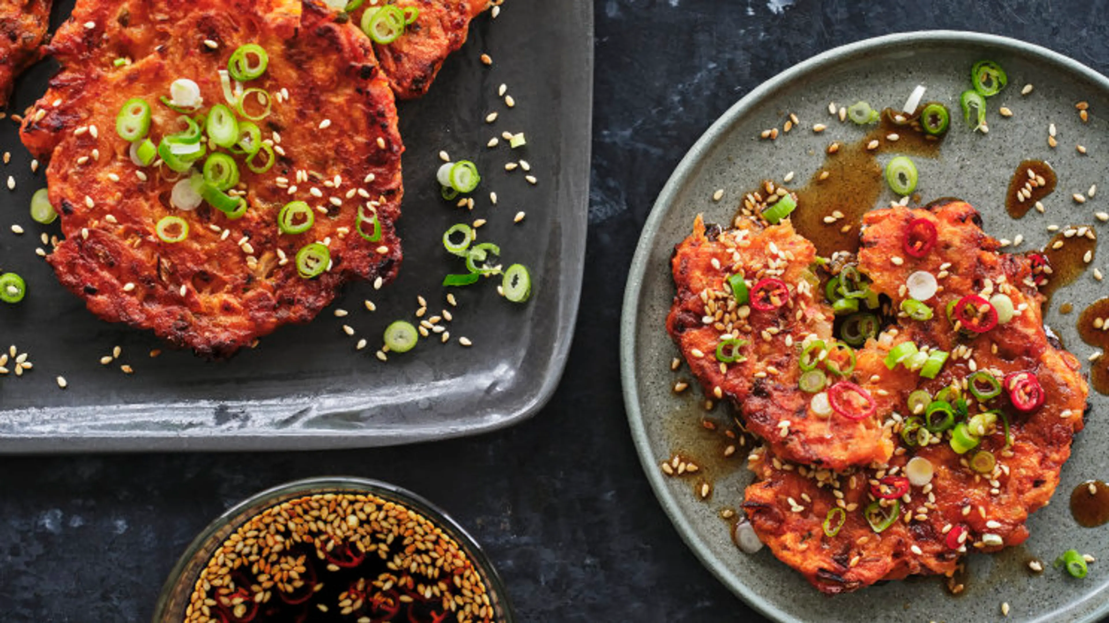 Adam Liaw’s kimchi fritters