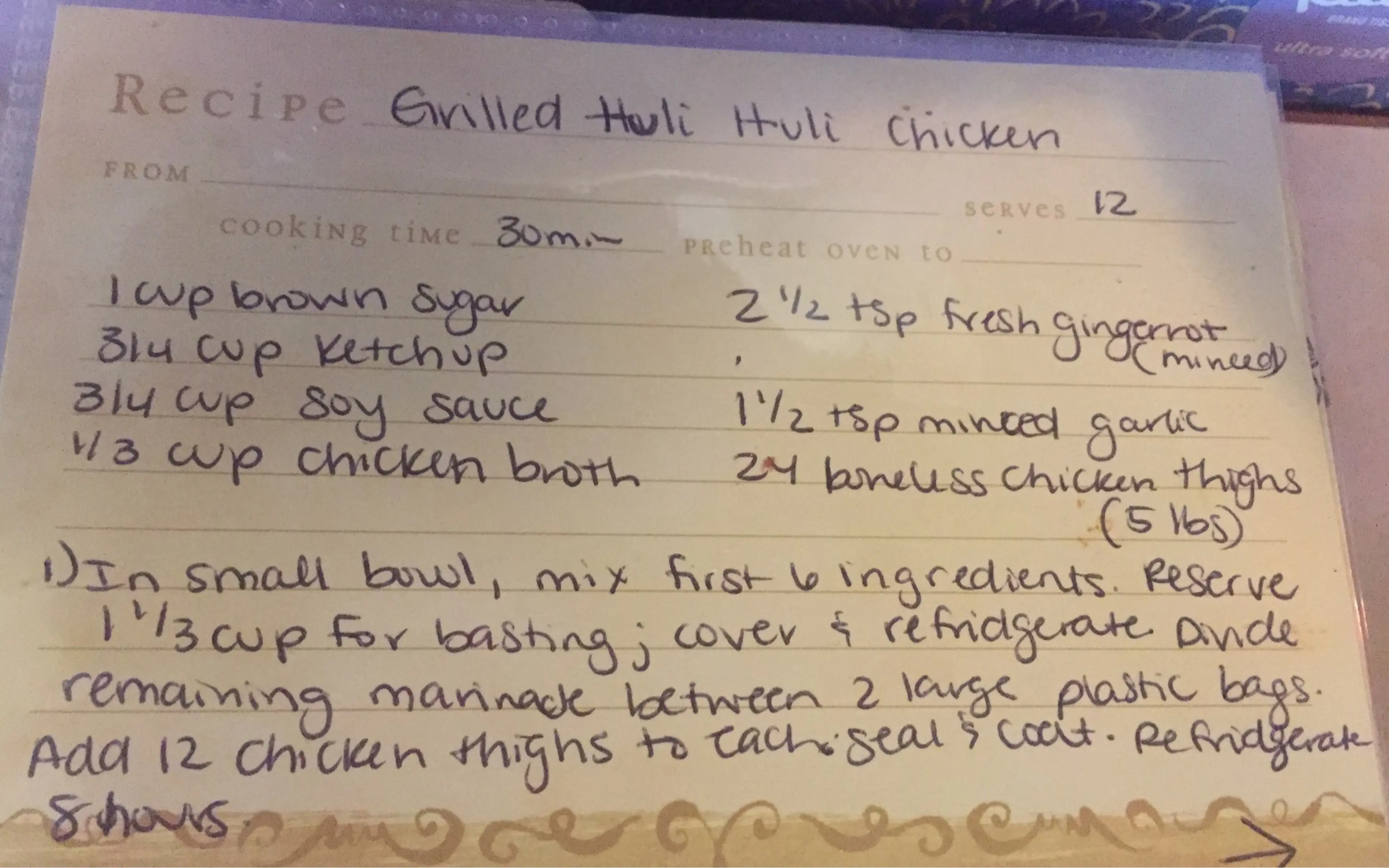 Grilled Huli Huli Chicken