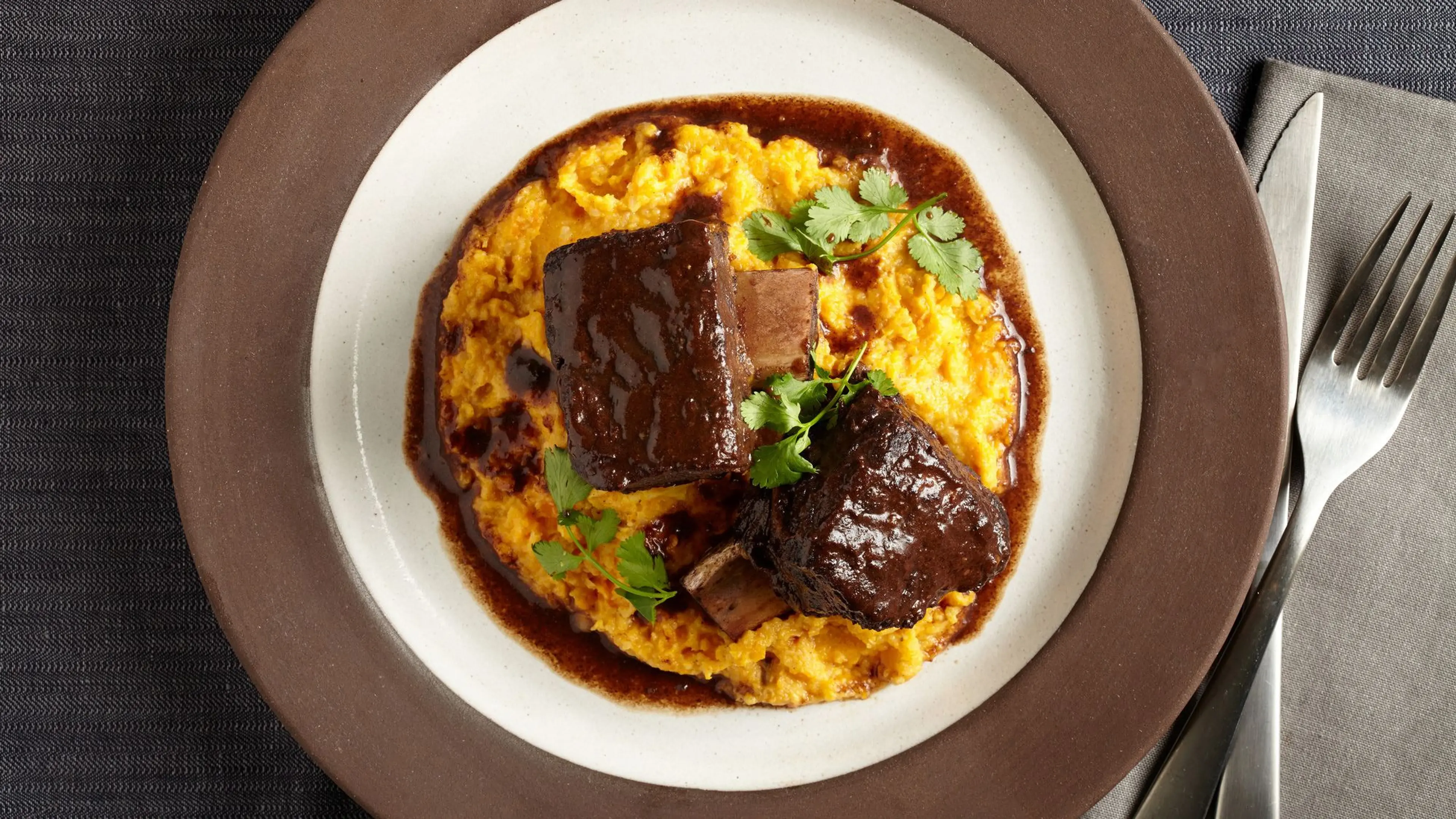 Five-Spice Short Ribs With Carrot-Parsnip Purée
