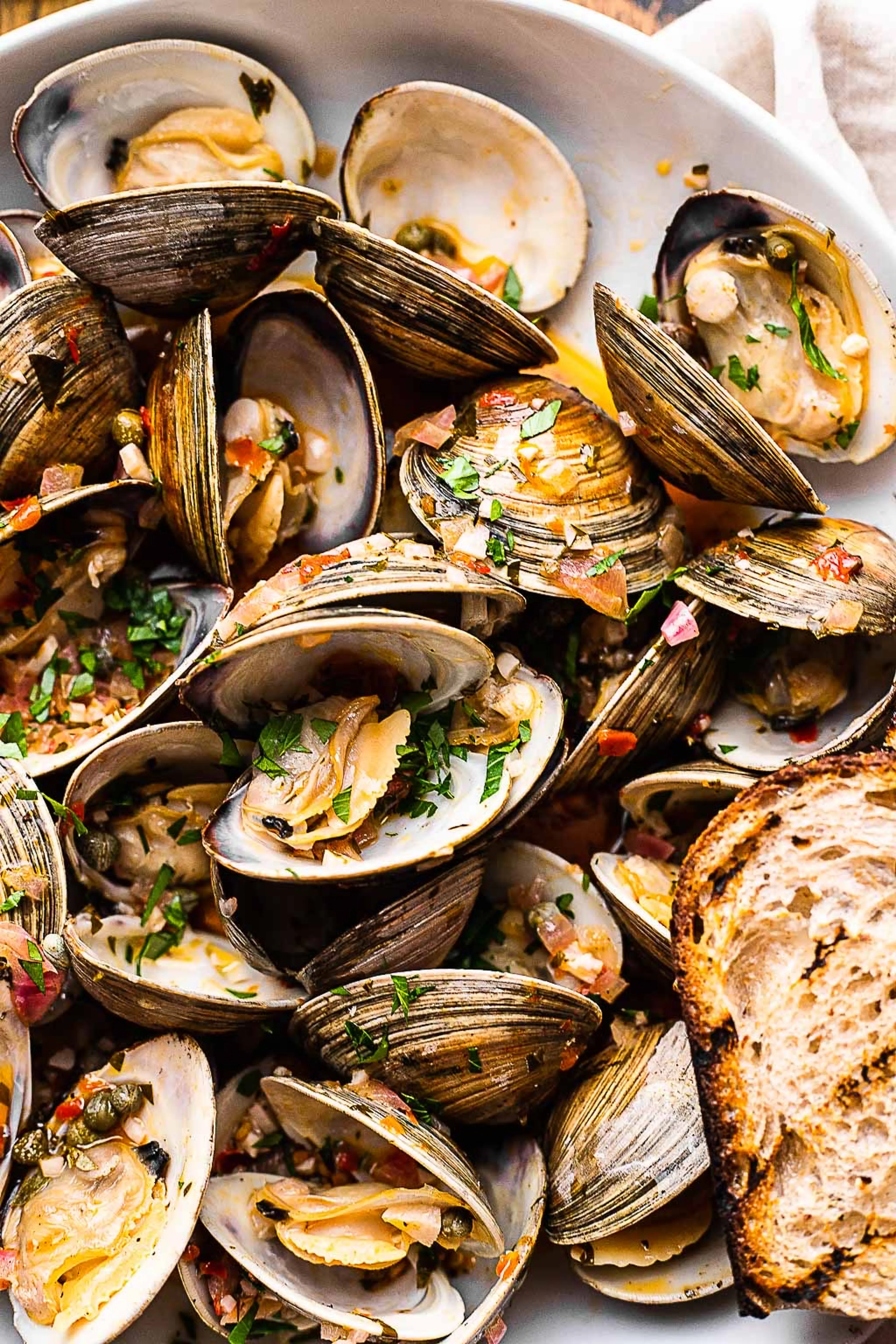 Grilled Clams with Calabrian Chile Butter