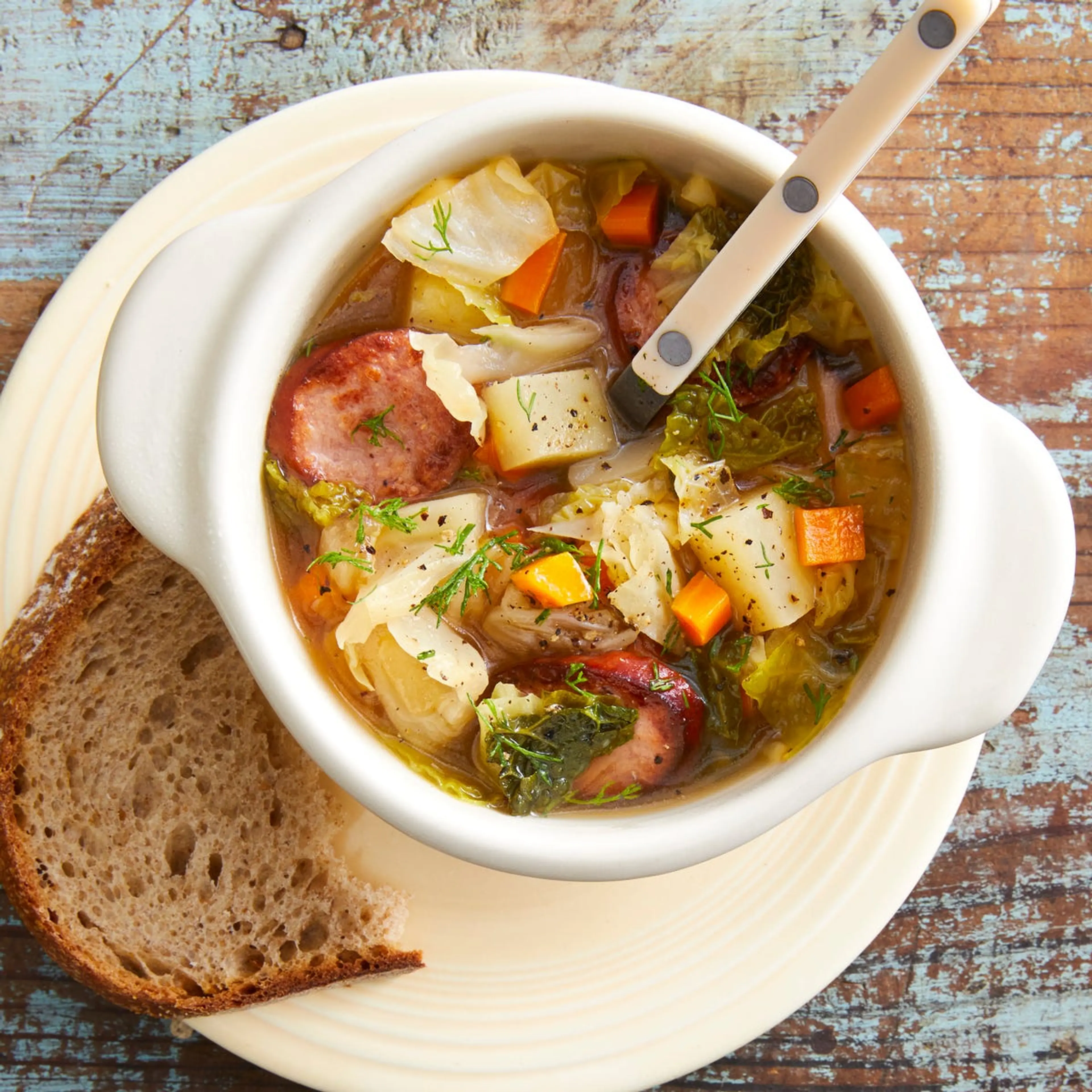 Sausage, Potato, and Cabbage Soup