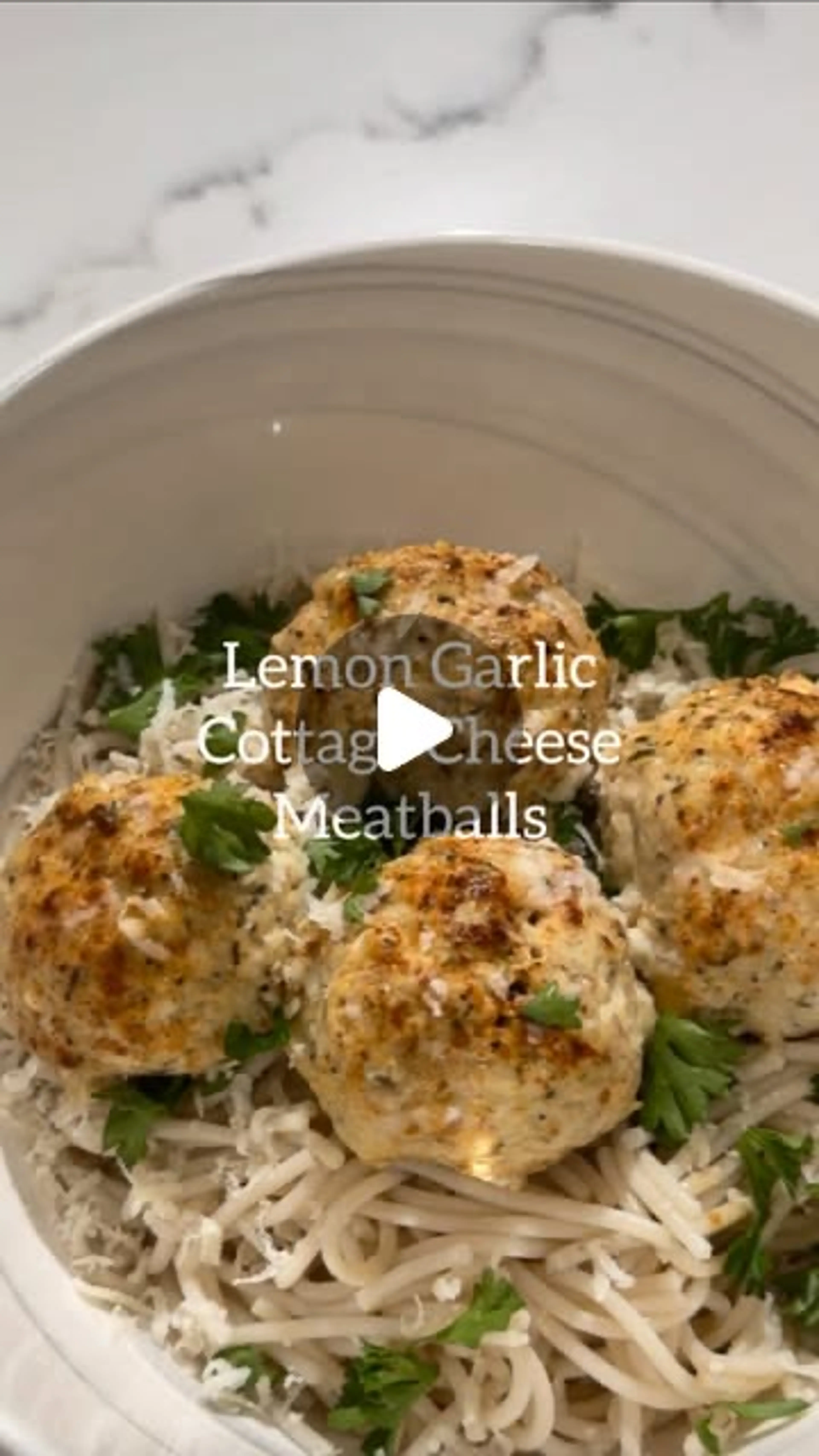 Lemon Garlic Cottage Cheese Meatballs
