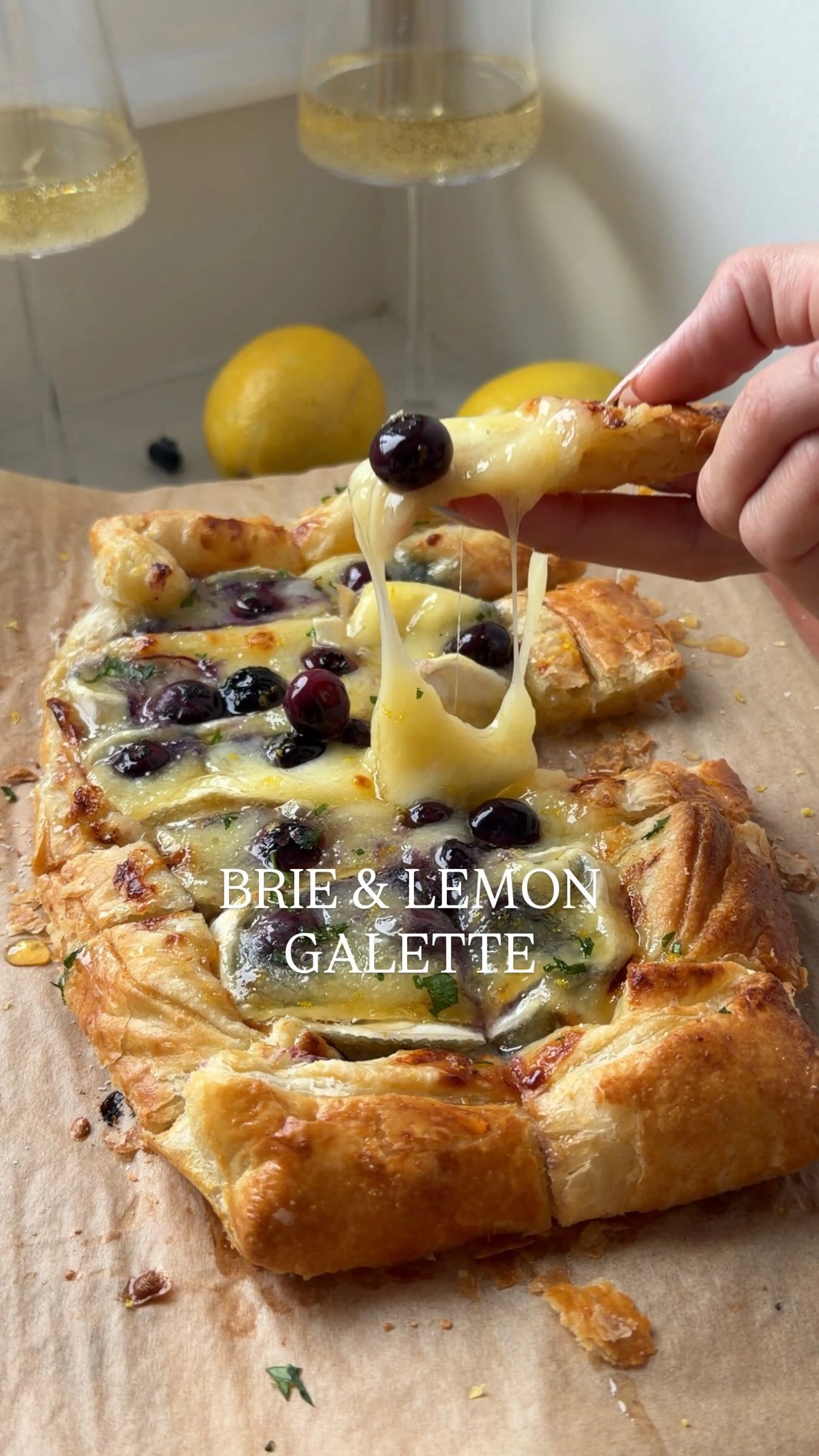 Brie, Lemon, & Blueberry Galette