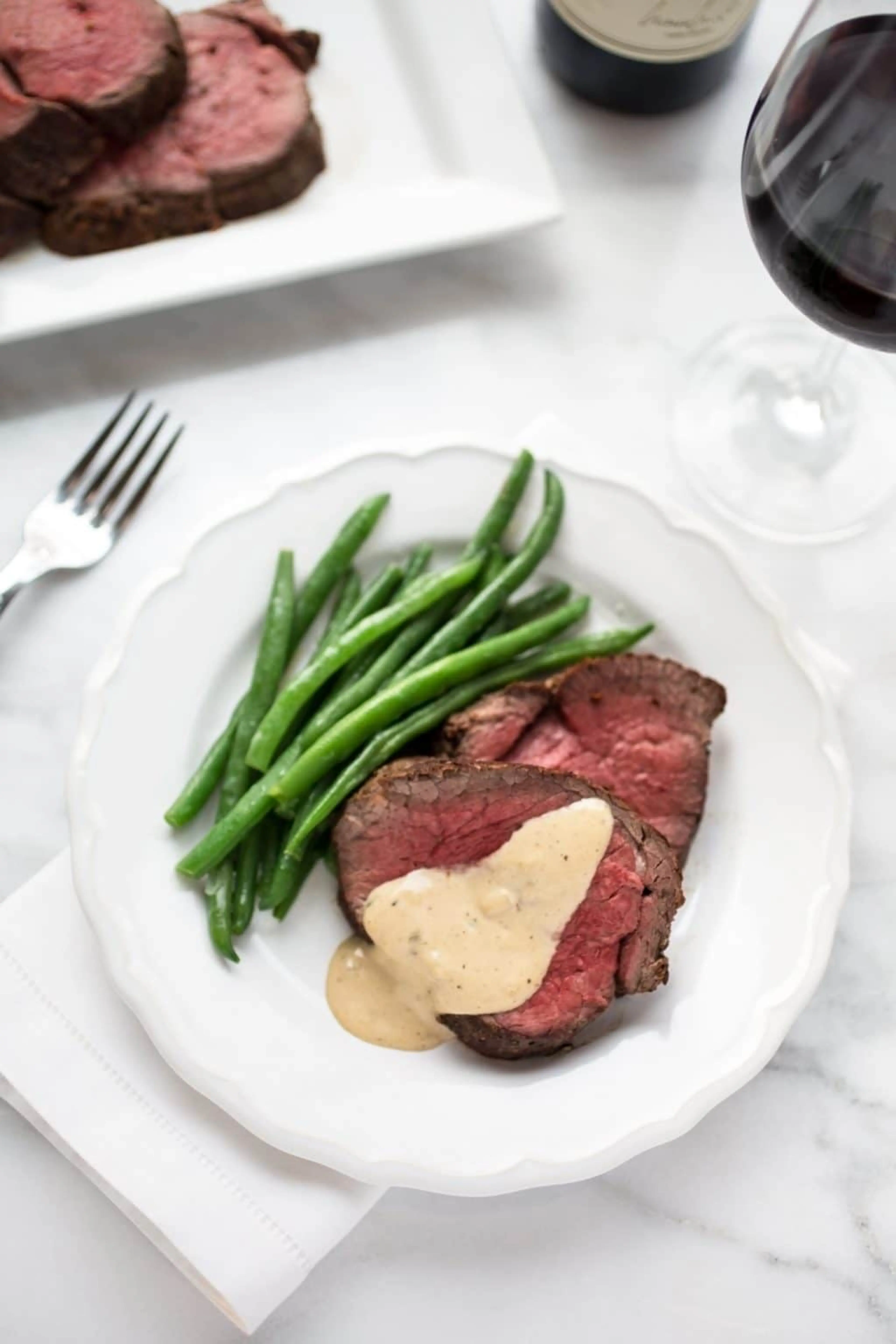Beef Tenderloin with Cognac Cream Sauce
