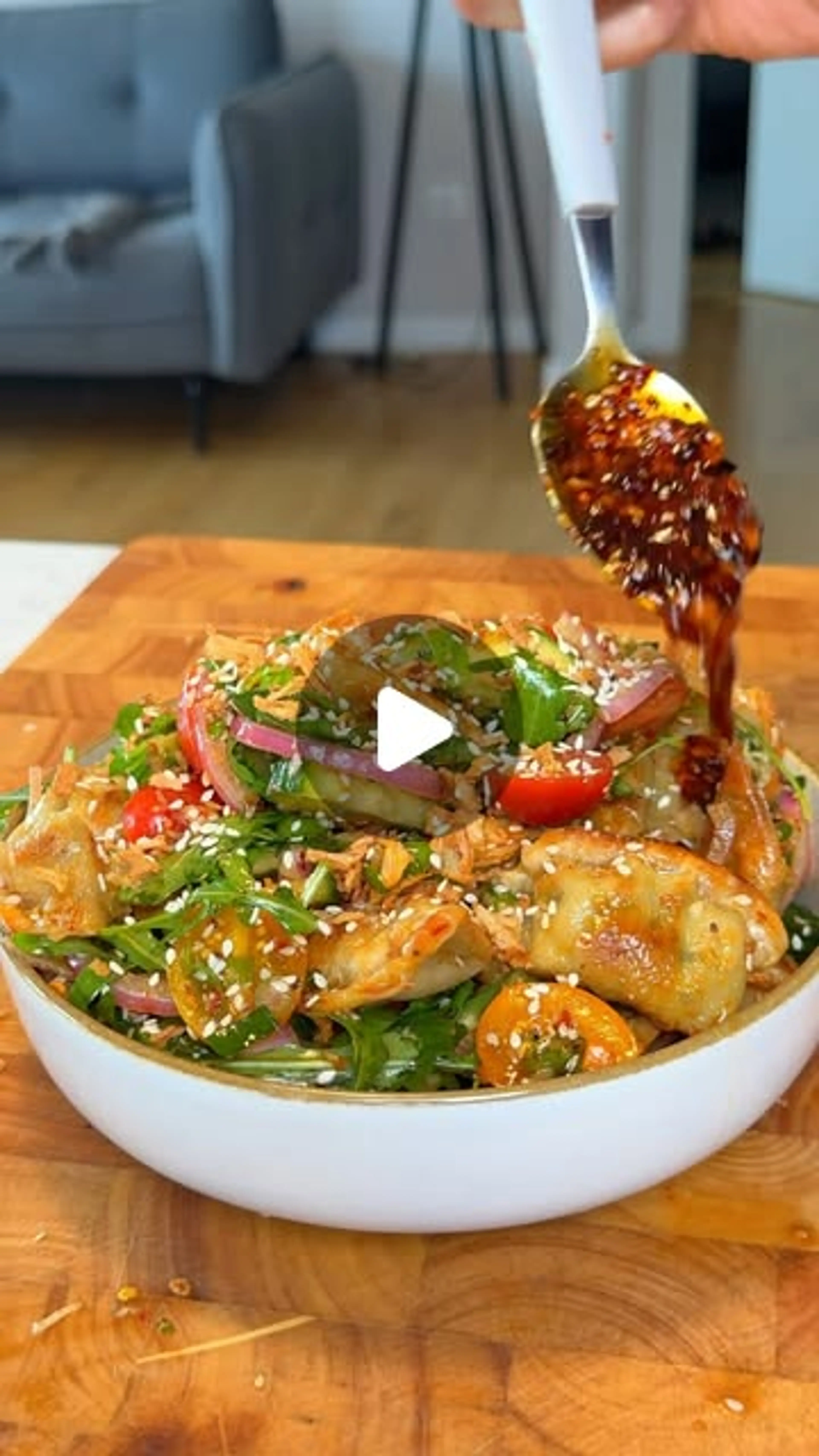 Crispy Dumpling Salad