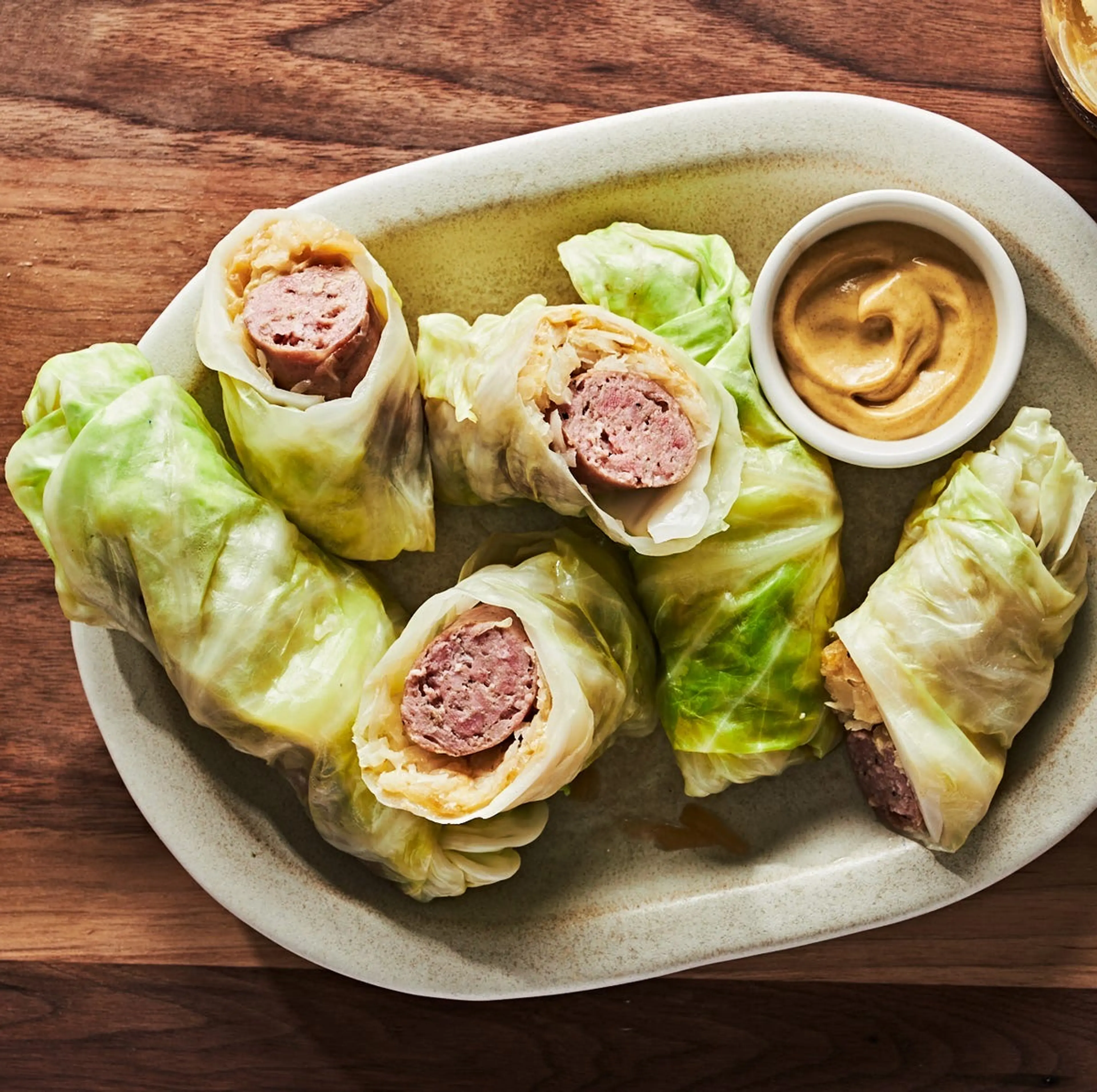 Cabbage Wrapped Brats