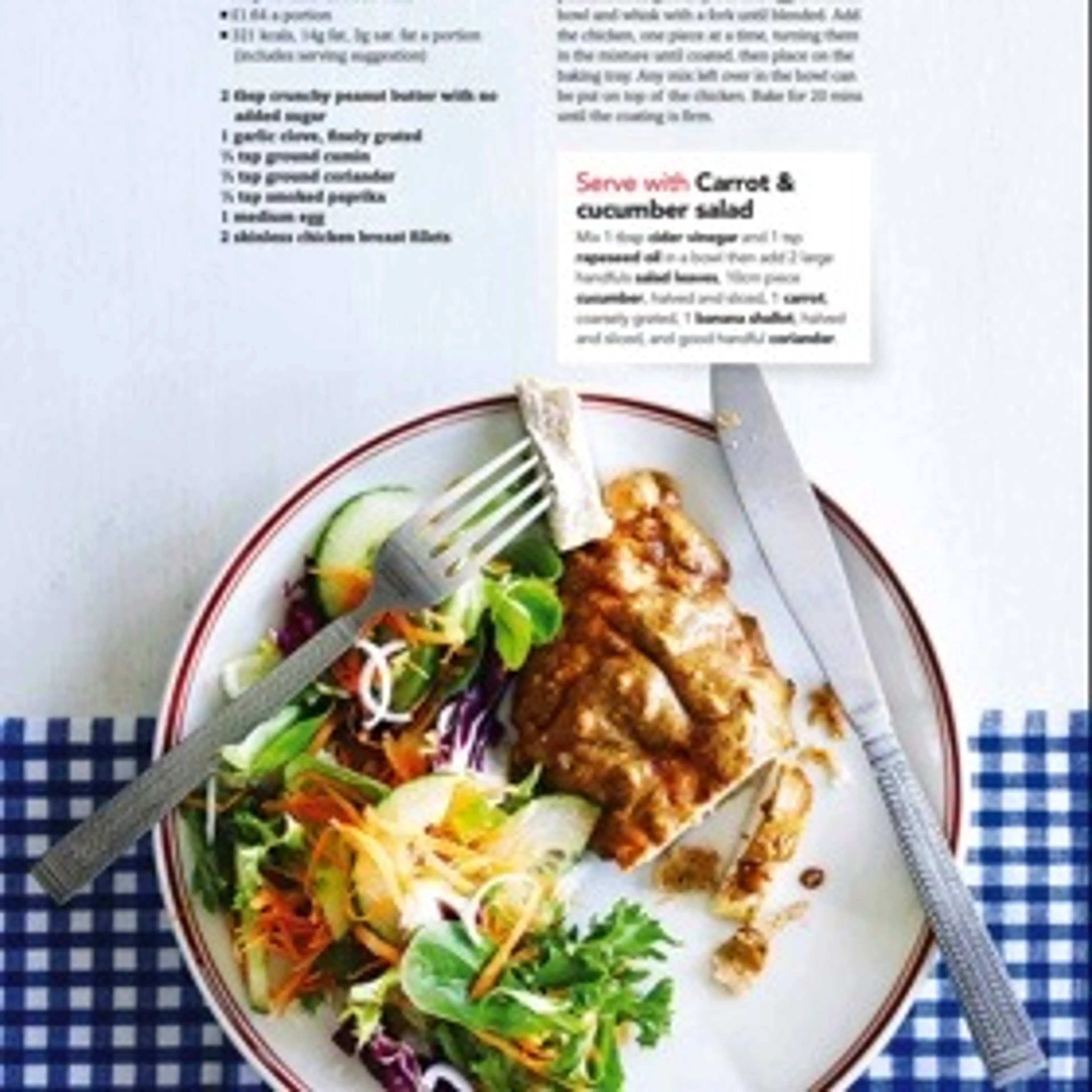 Baked peanut chicken