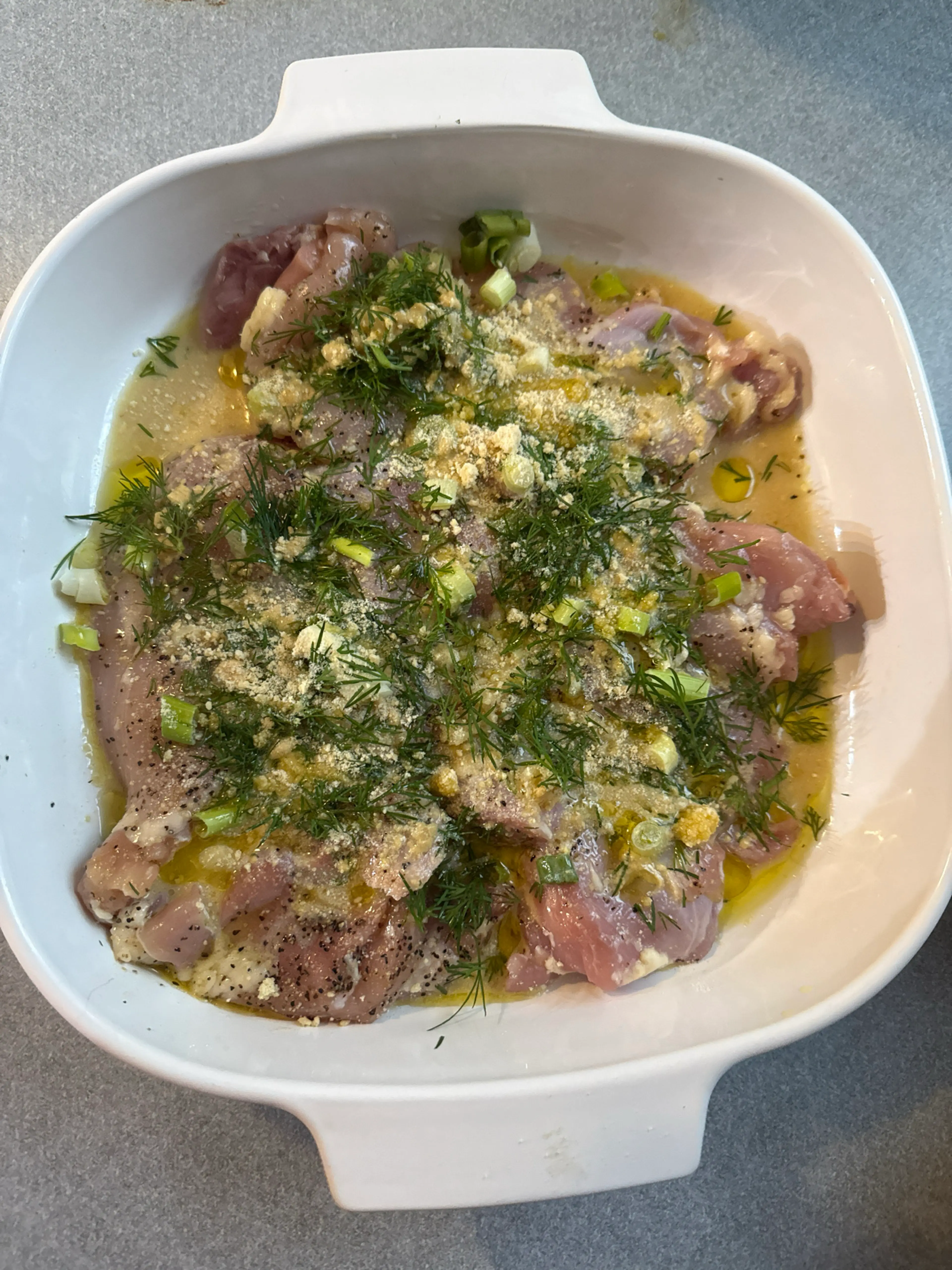 One-Dish Lemony Chicken Bake