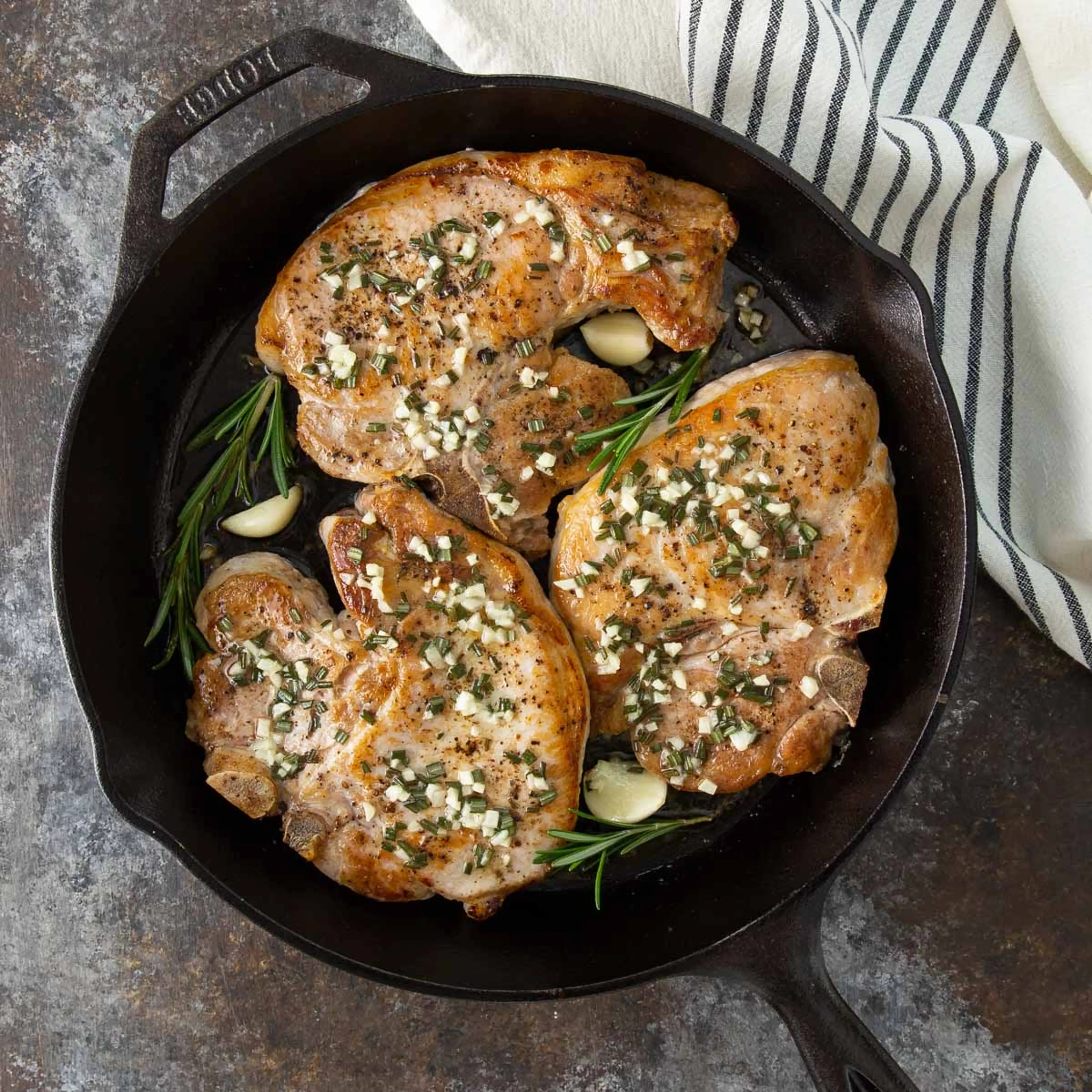 Garlic Rosemary Pork Chops