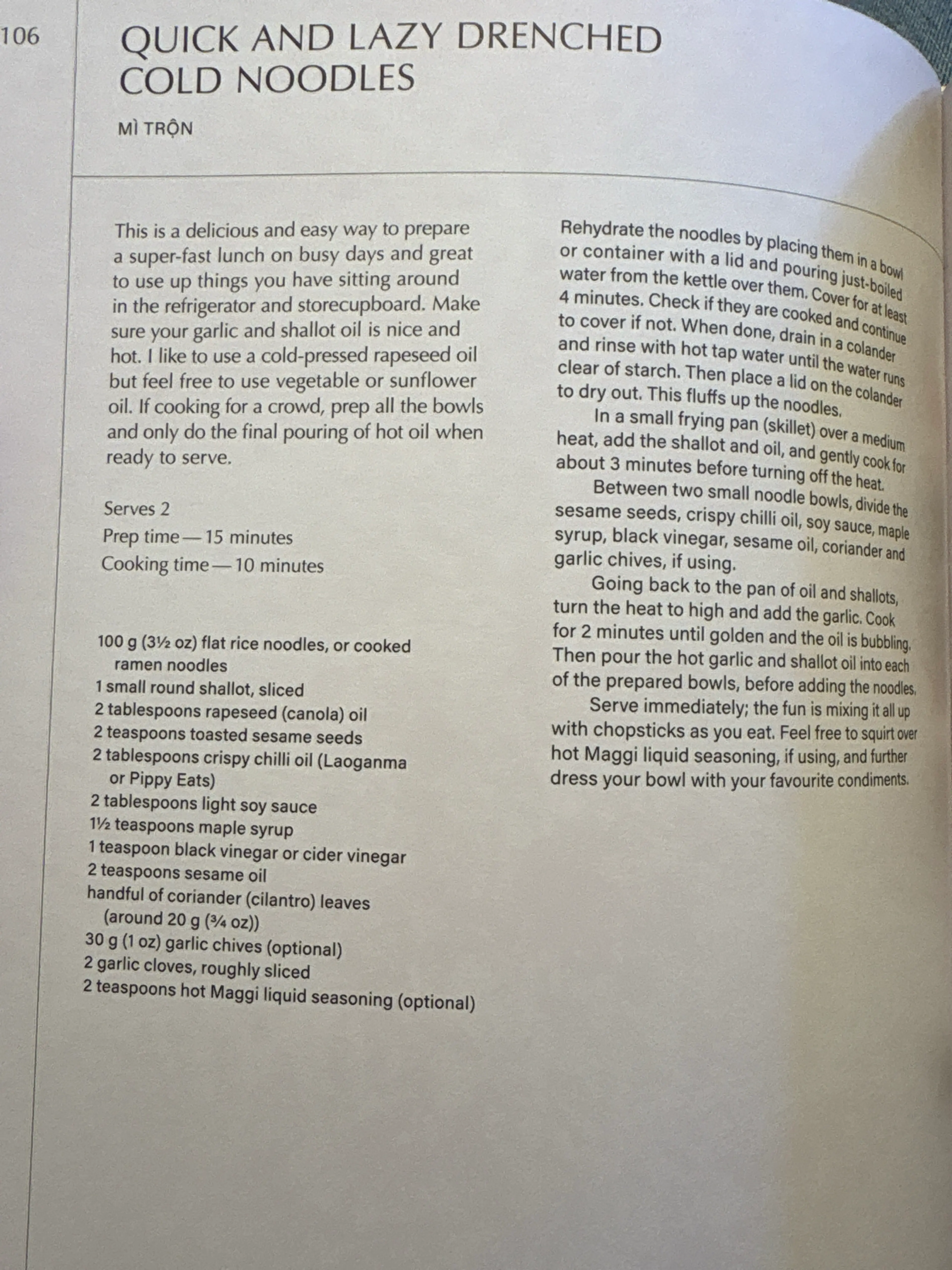 QUICK AND LAZY DRENCHED COLD NOODLES MÌ TRỘN