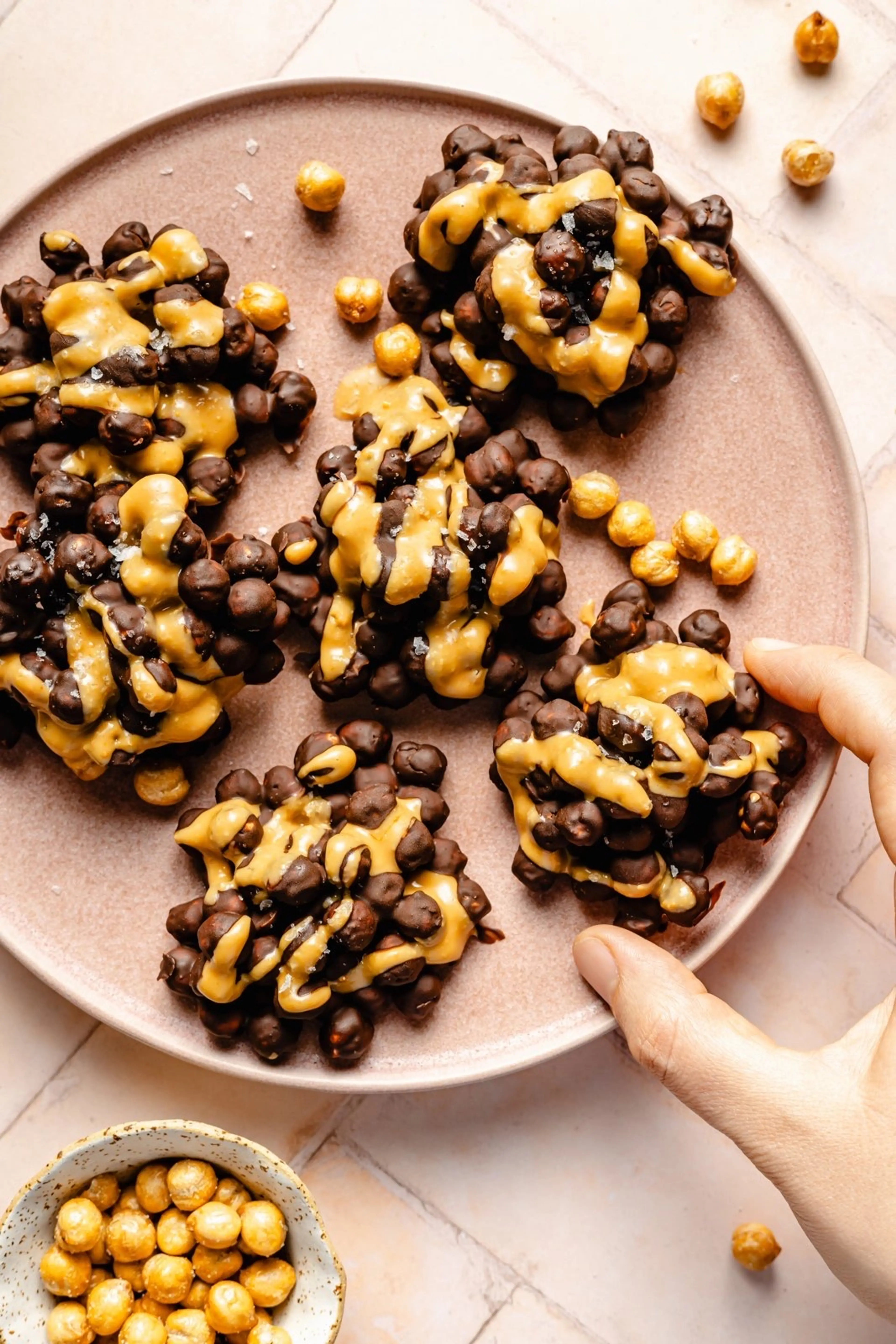 Crispy Chickpea Chocolate Clusters