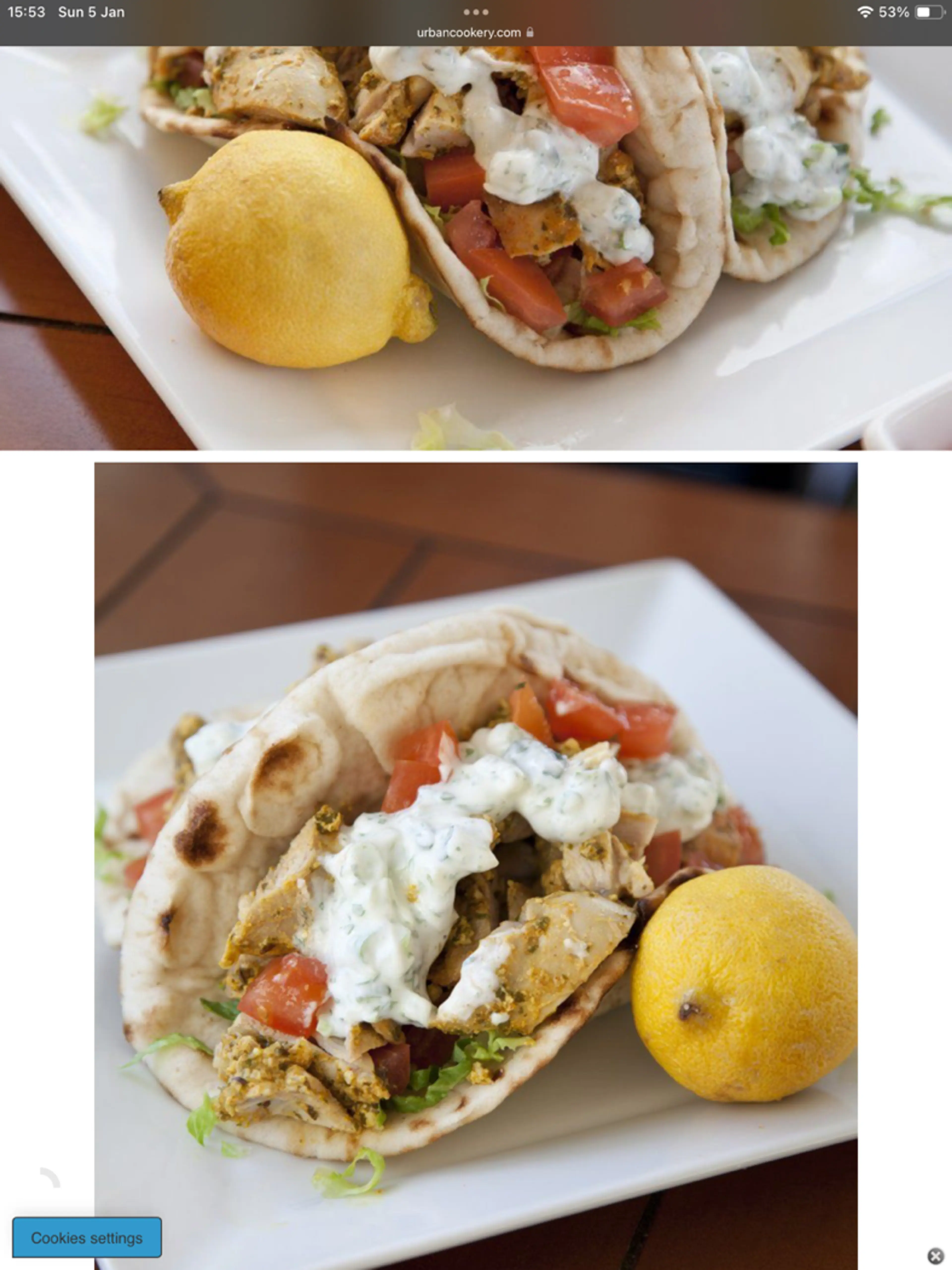 Harissa Chicken Pita