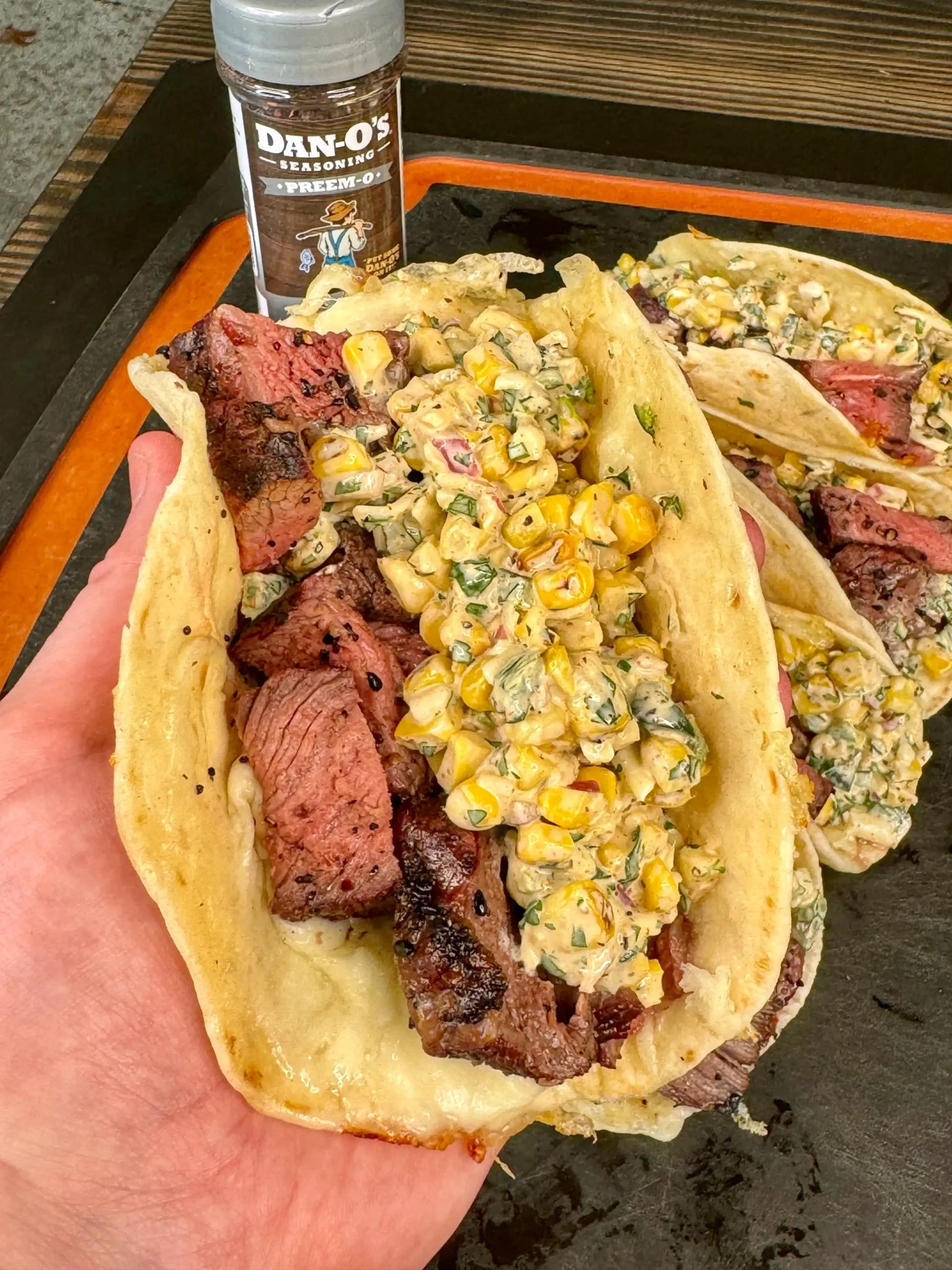 Grilled Elote Steak Tacos