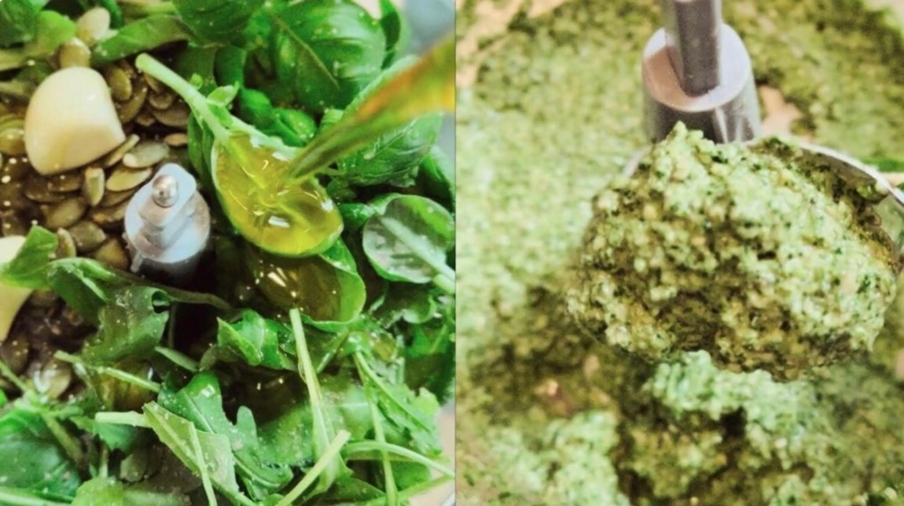 Pesto med pumpafrön, basilika och rucola