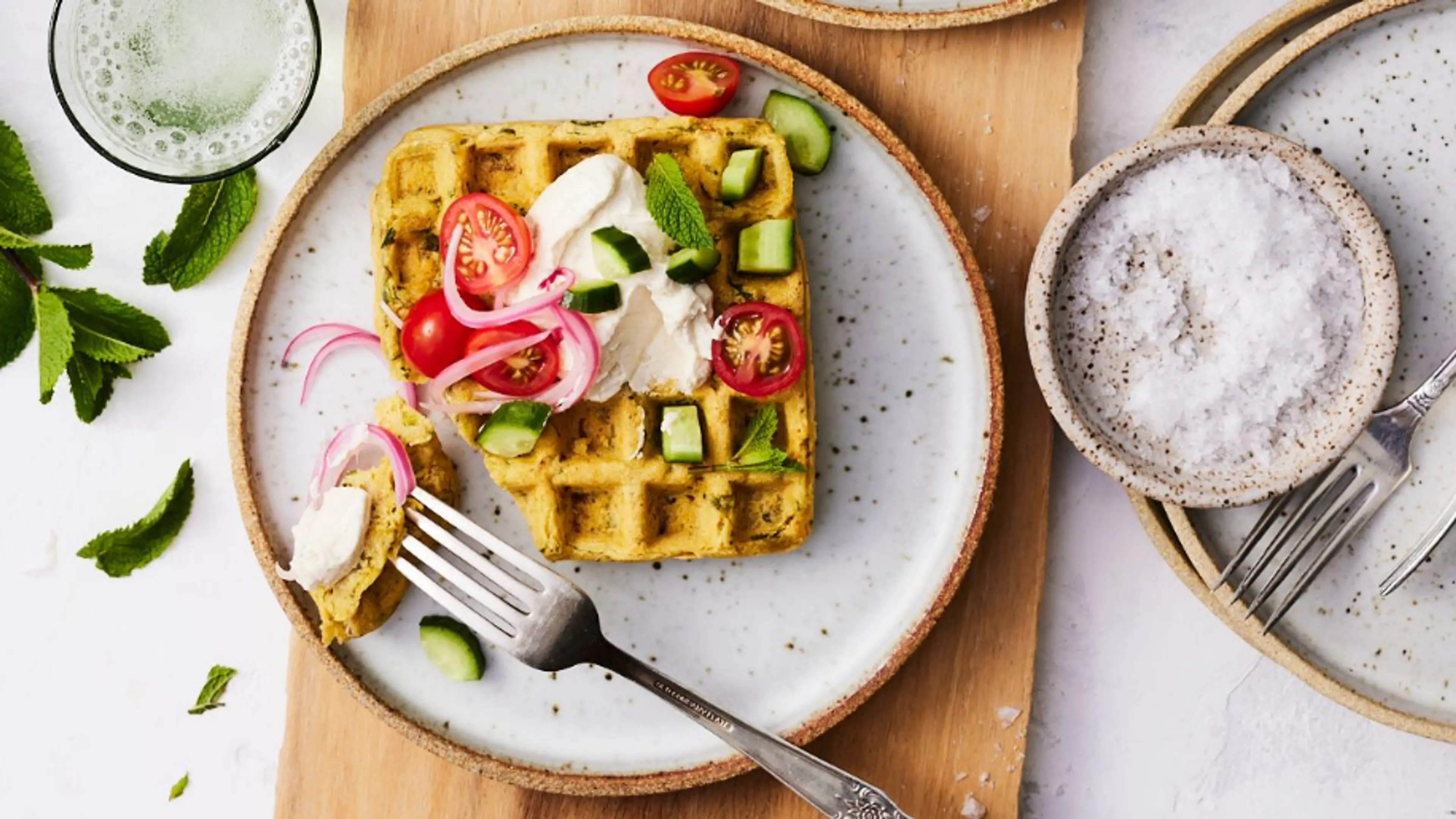 Spiced Chickpea Waffles
