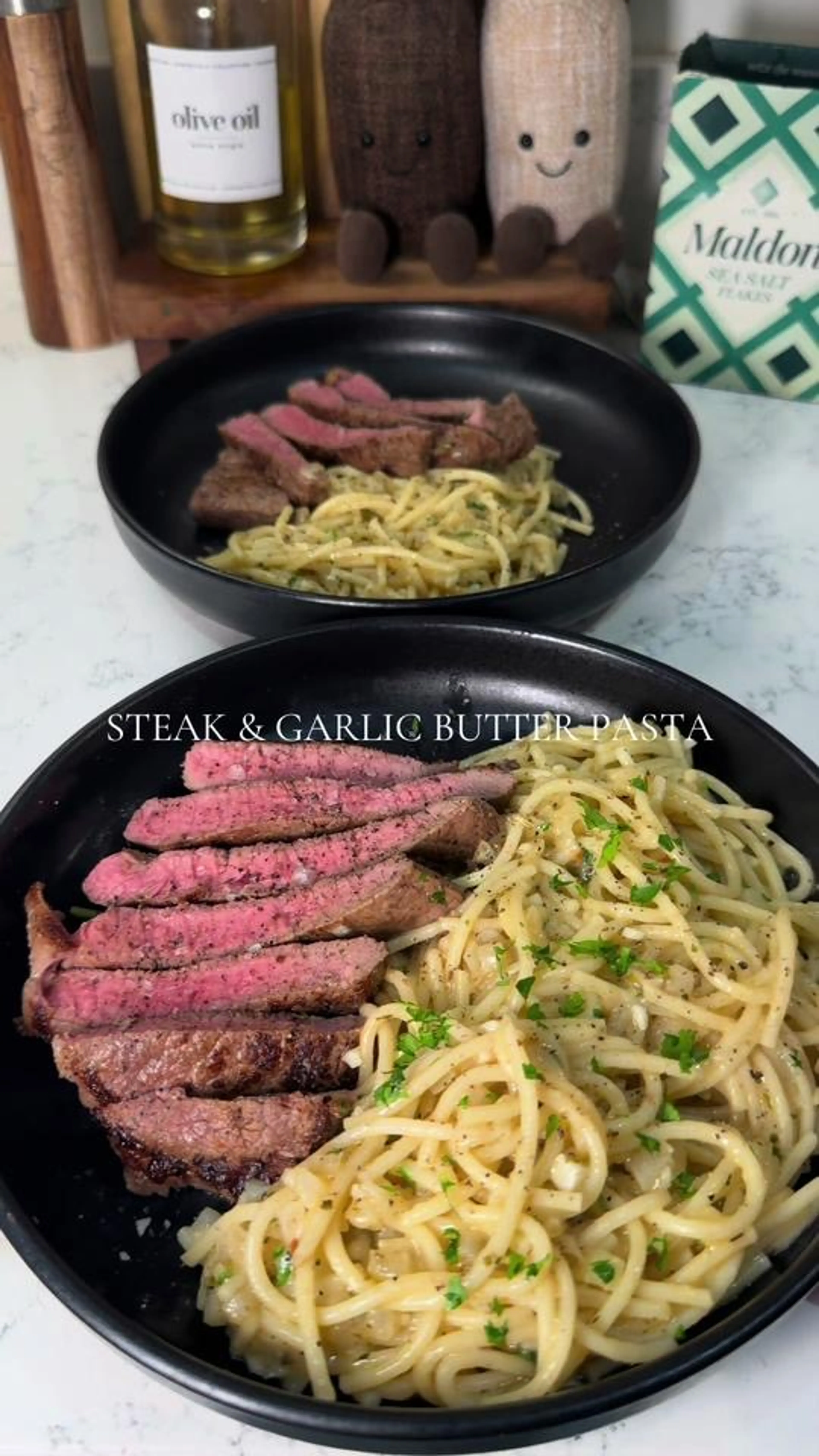 Steak & Garlic Butter Pasta