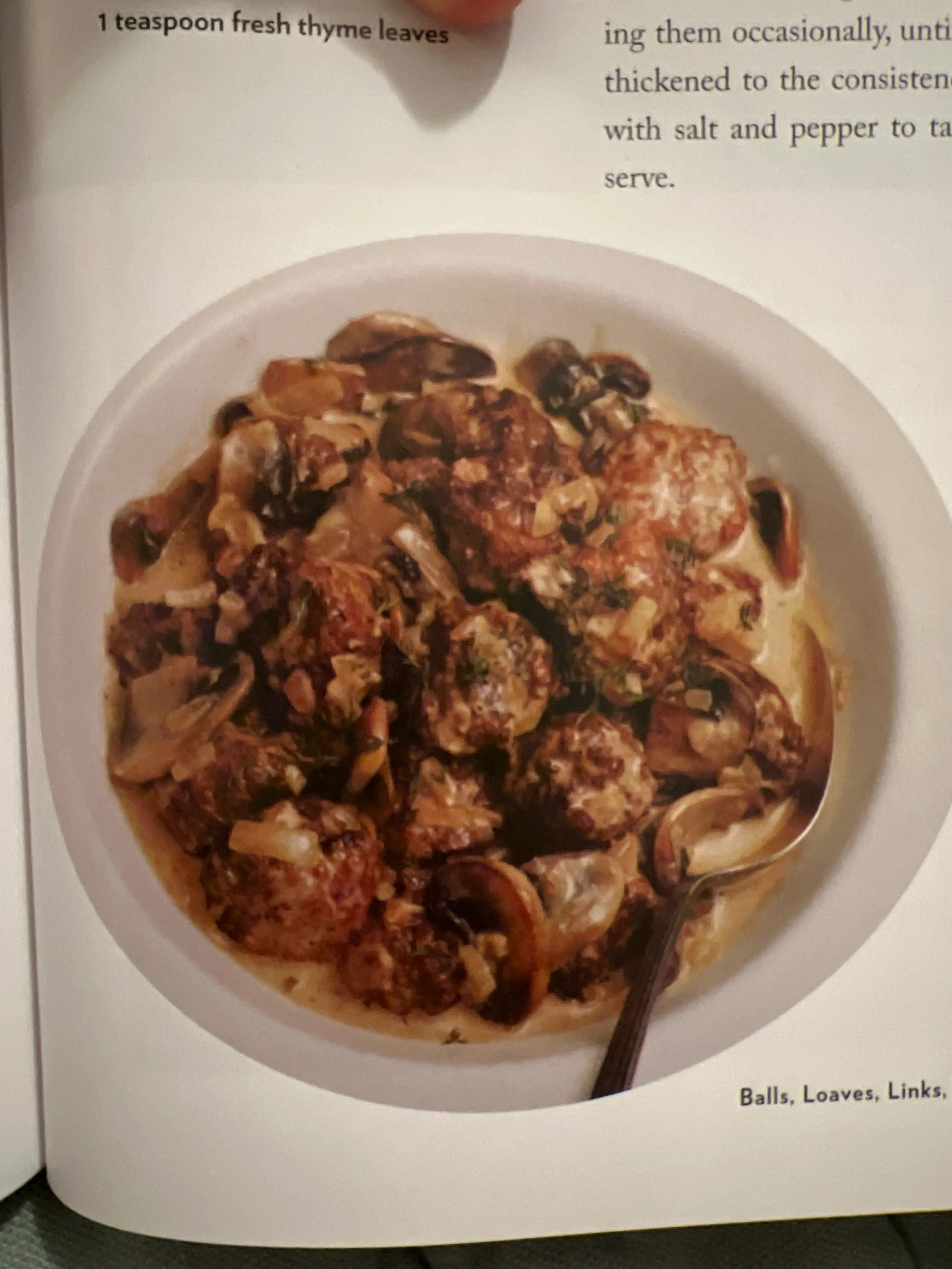 Pork Meatballs with Mushroom Cream Sauce