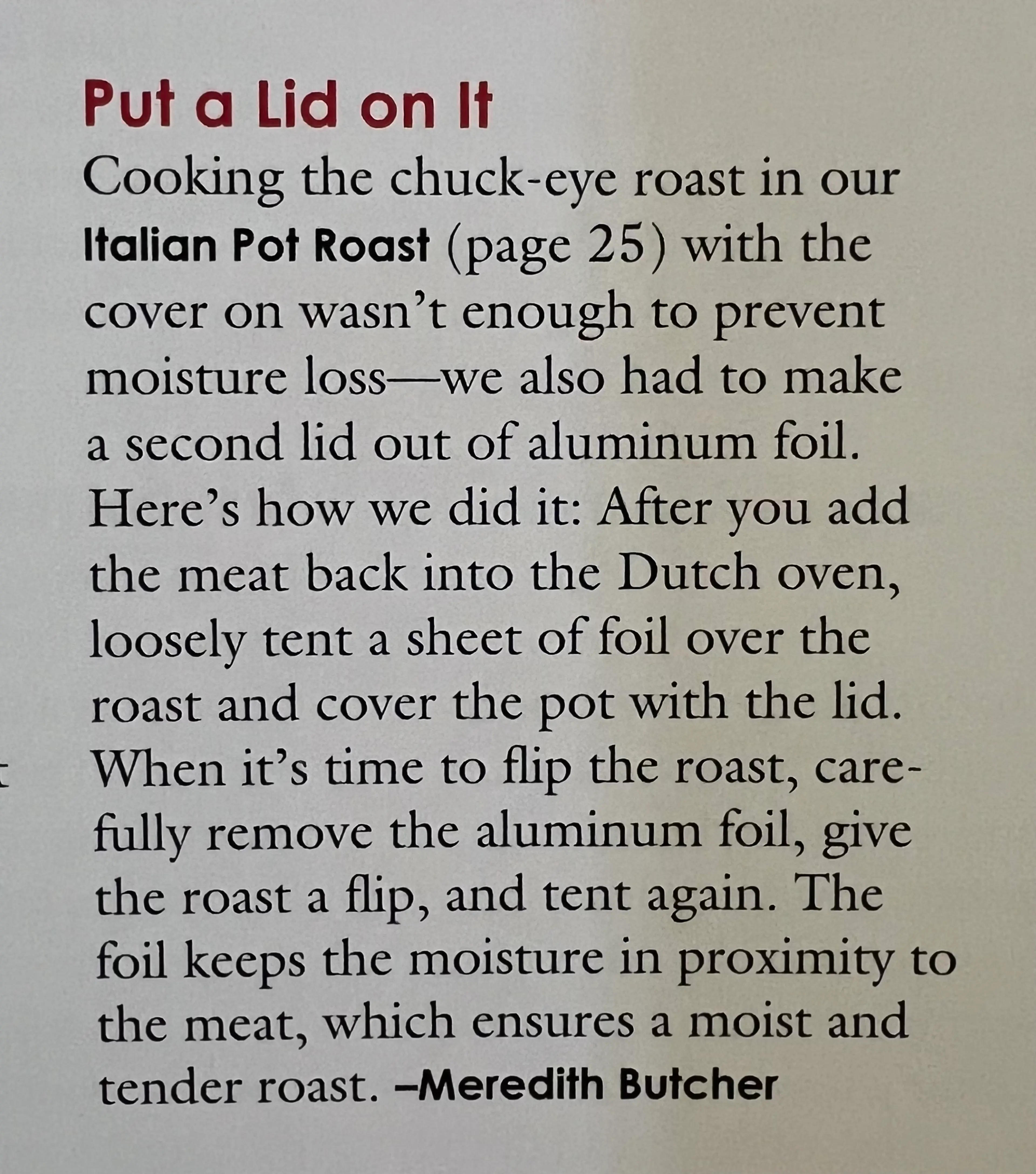Italian Pot Roast (ATK)