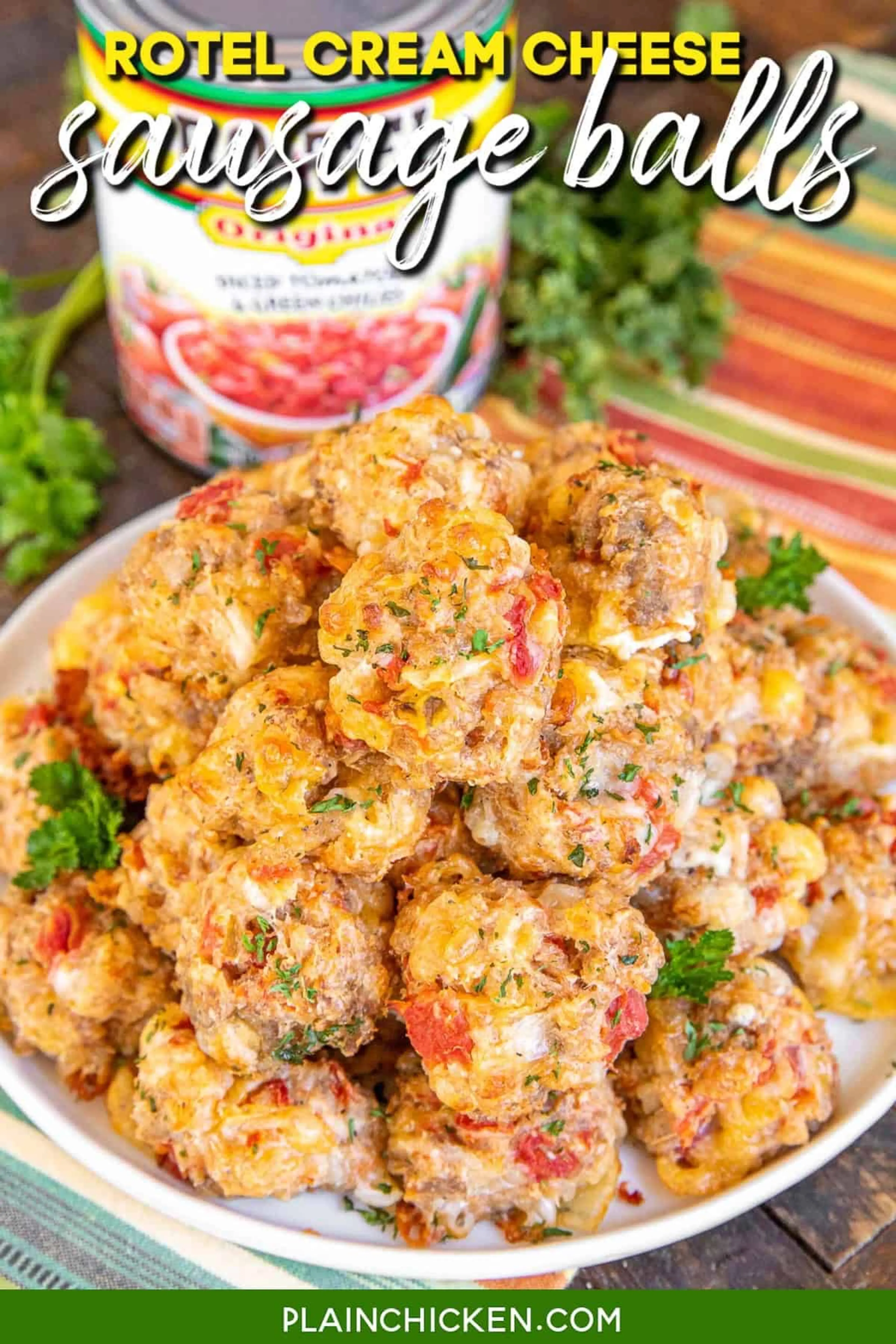 Rotel Cream Cheese Sausage Balls