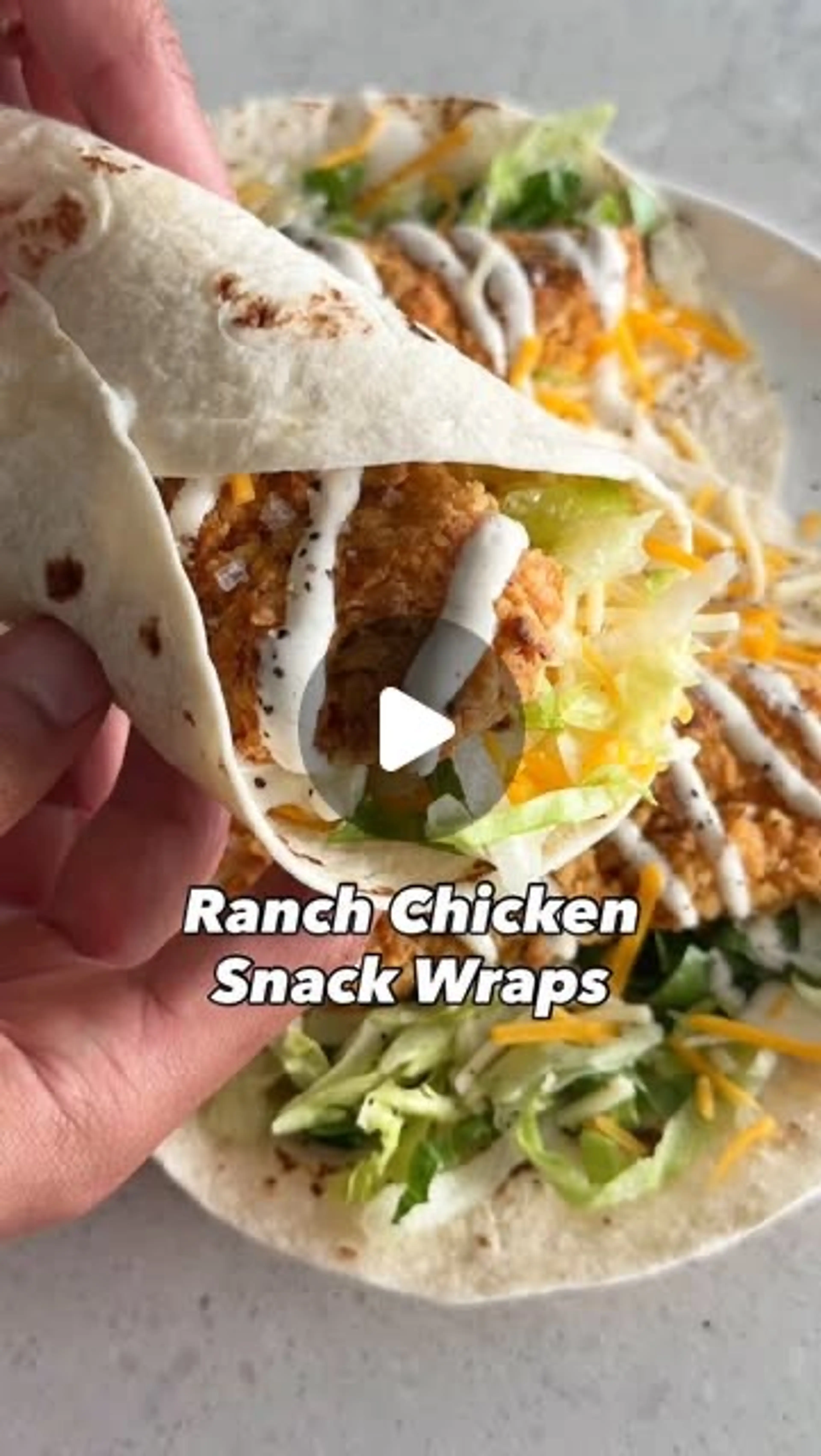 High Protein, Low Calorie Ranch Chicken Snack Wraps