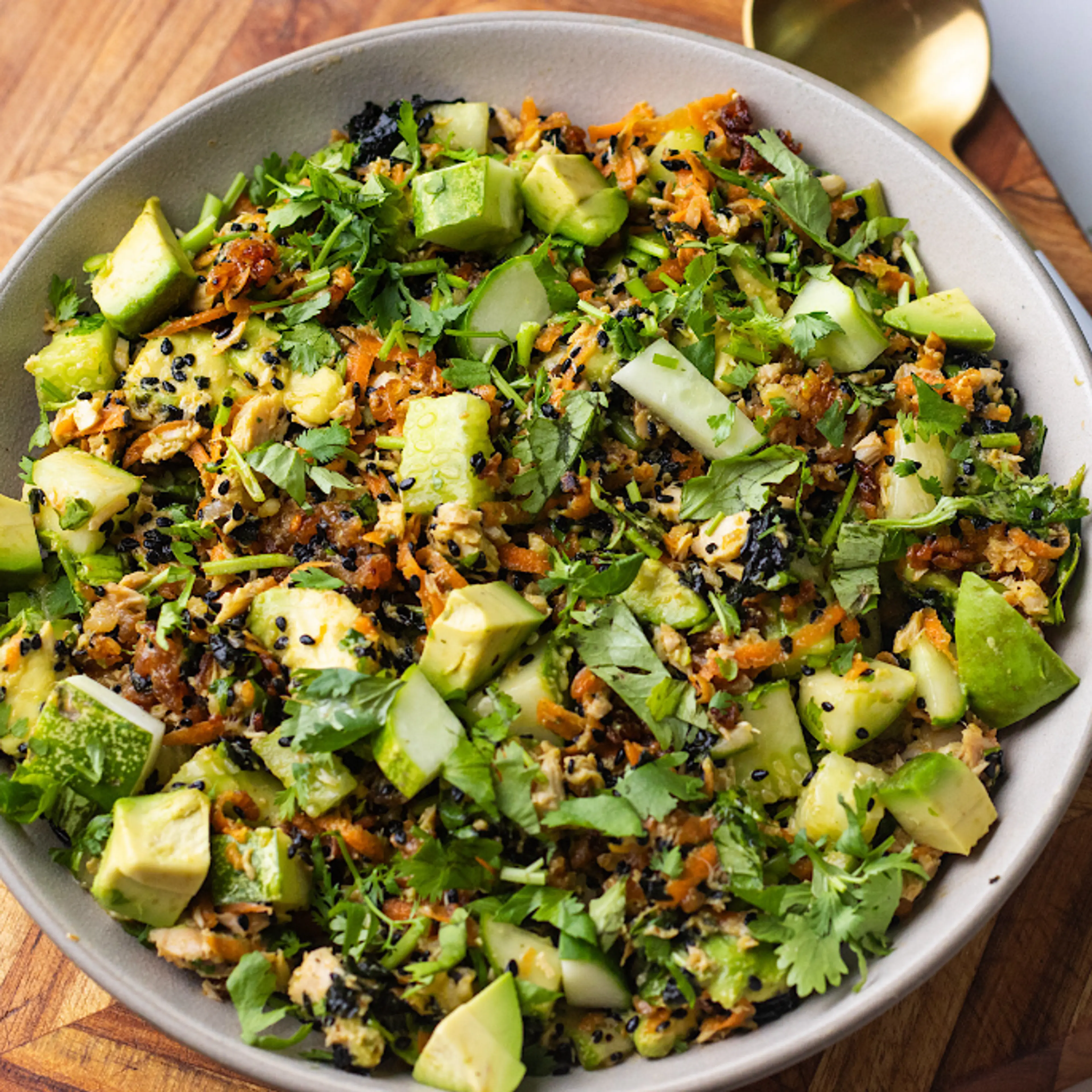 Crispy Rice Sushi Tuna Salad