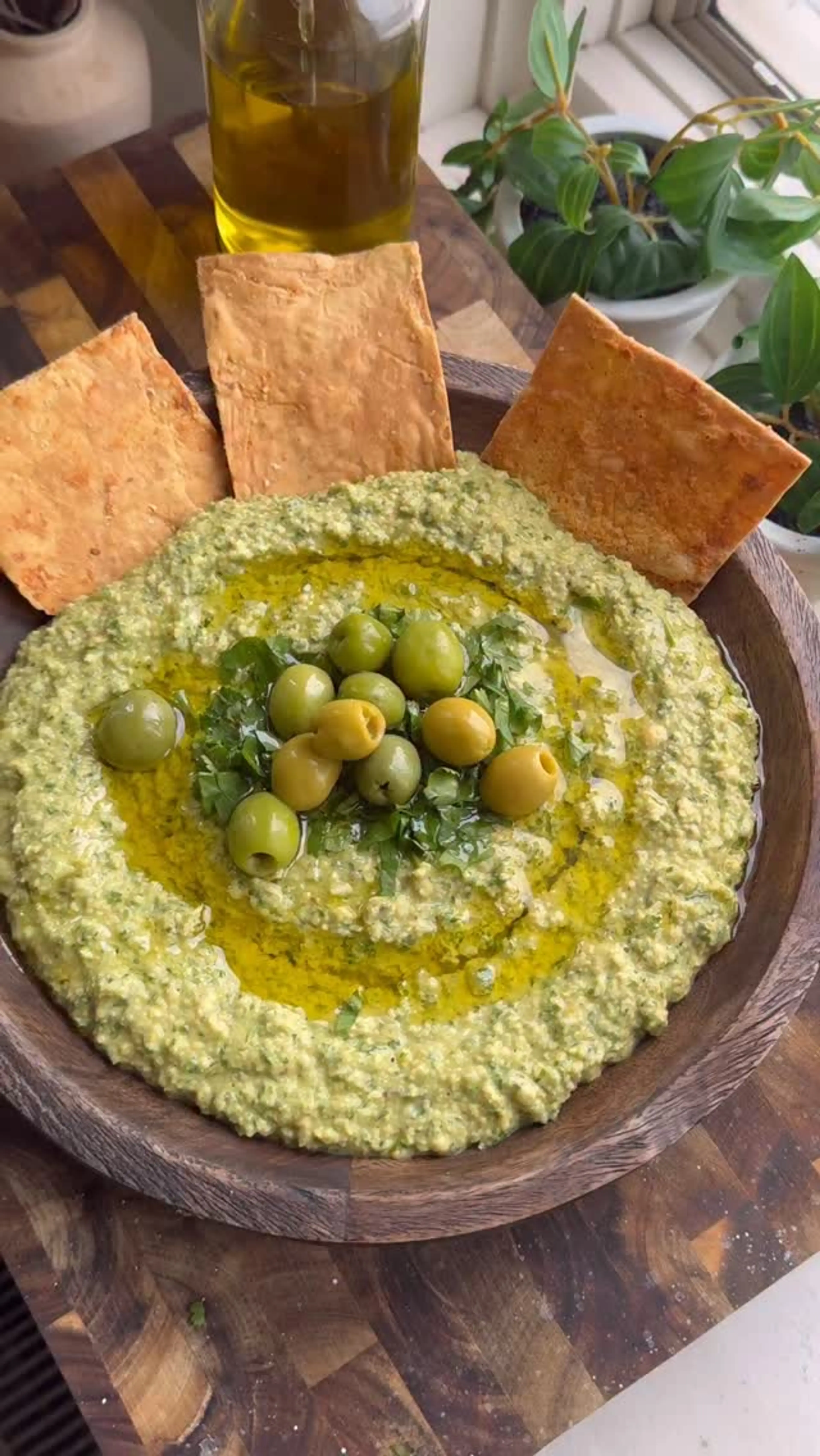 Green Olive Dip, Hummus Appetizer