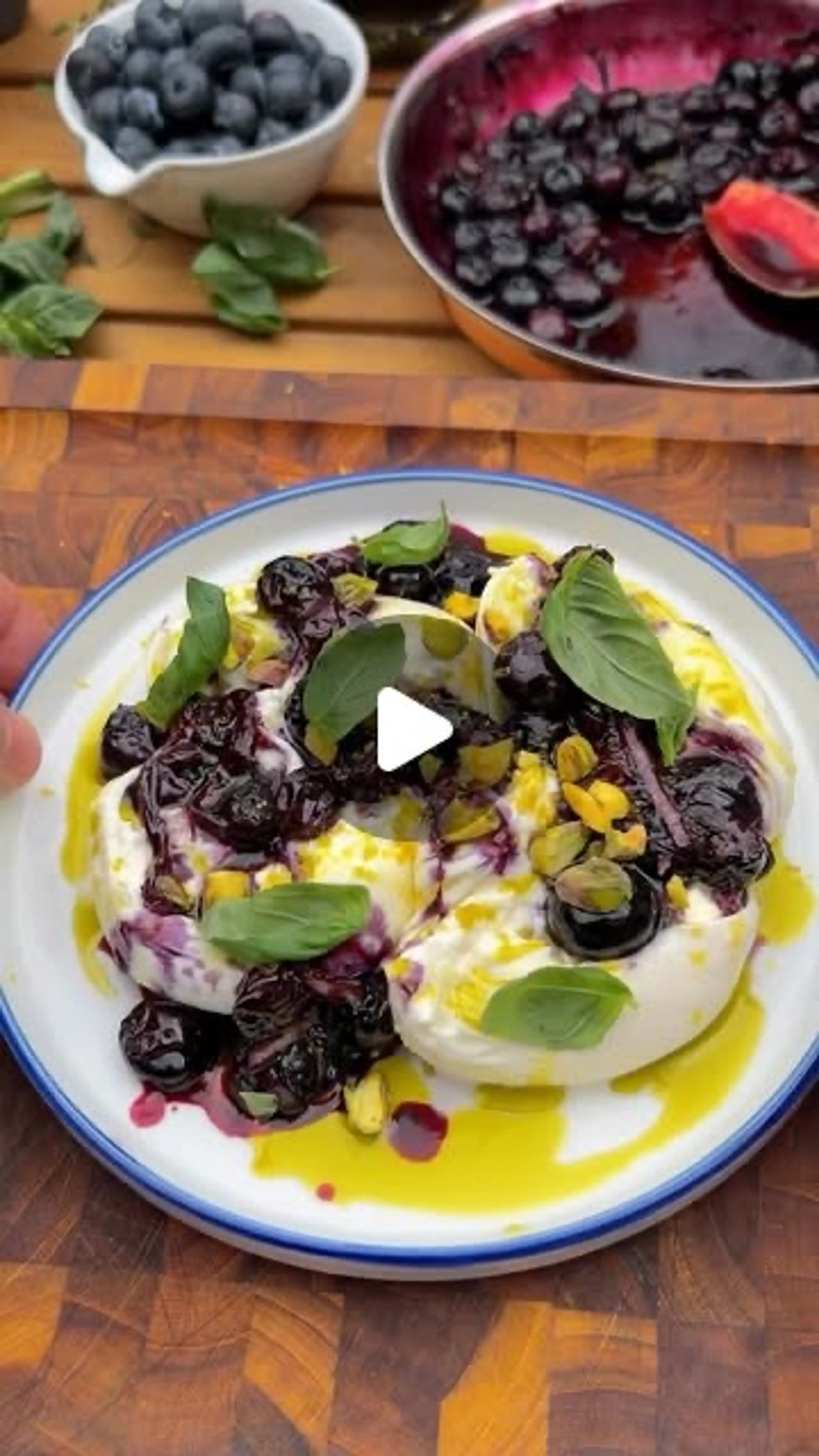 Blueberry bruschetta