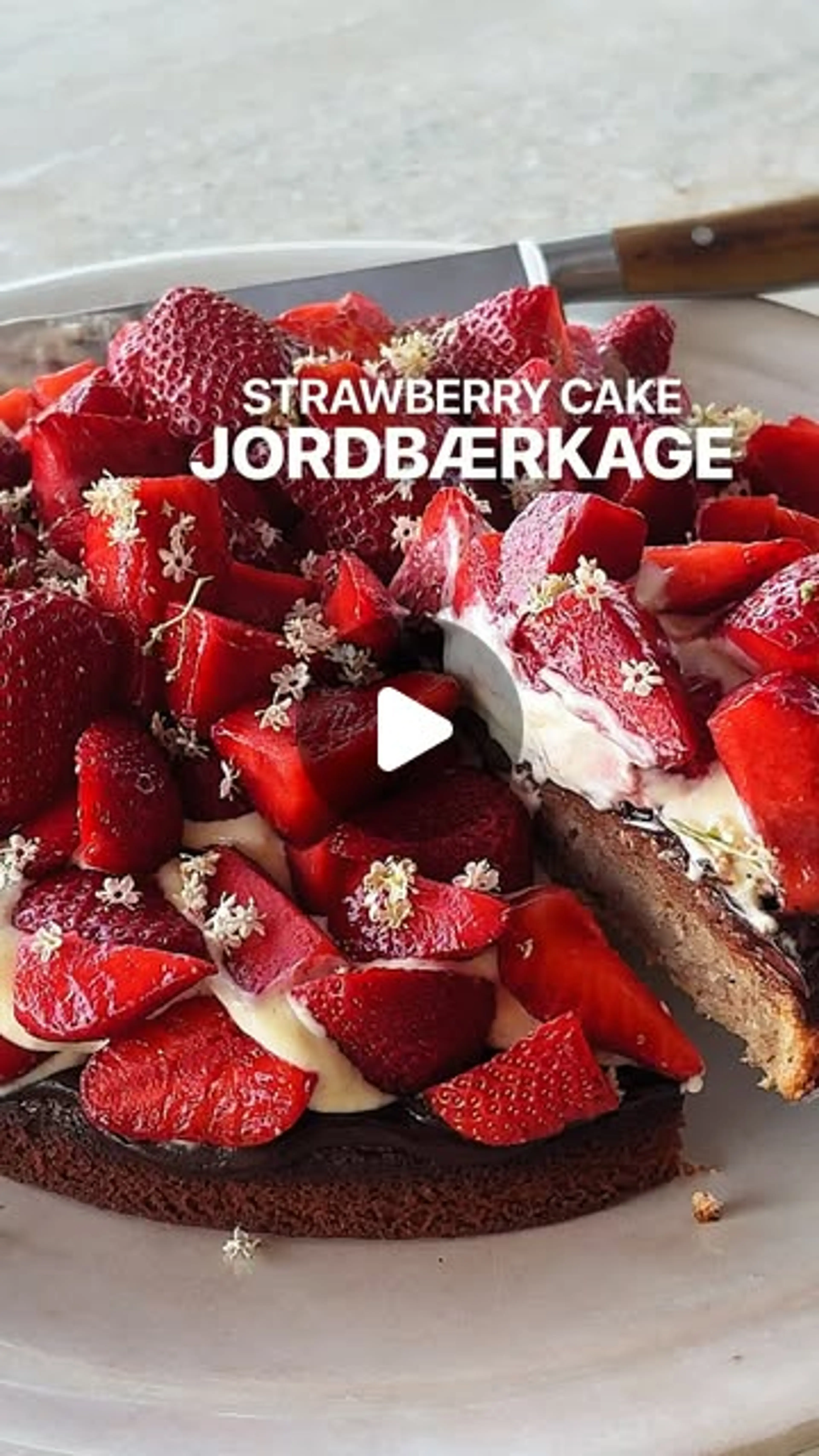 Strawberry Almond Cake Summer in Denmark