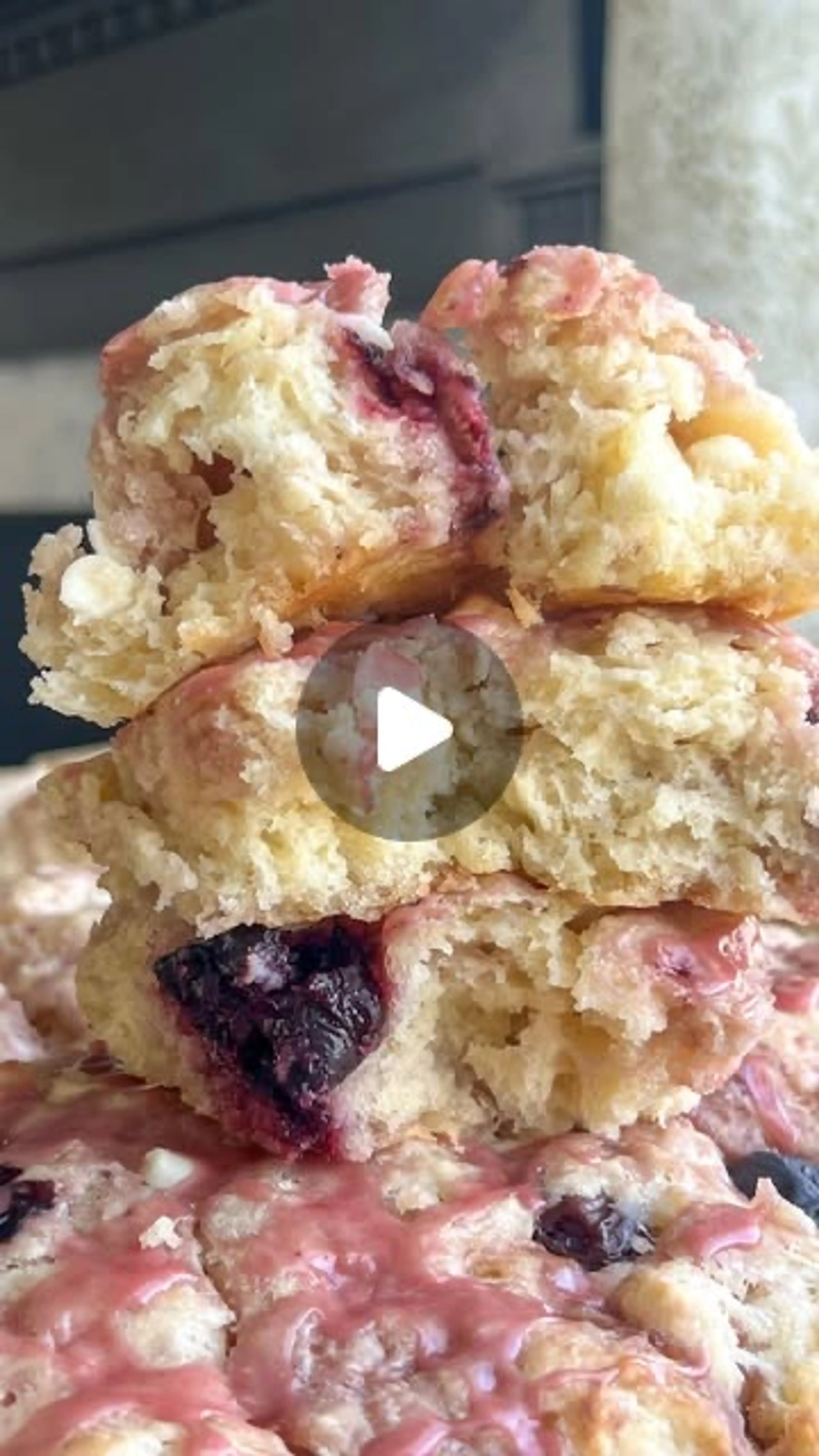 Cherry Or Blueberry White Chocolate Scones