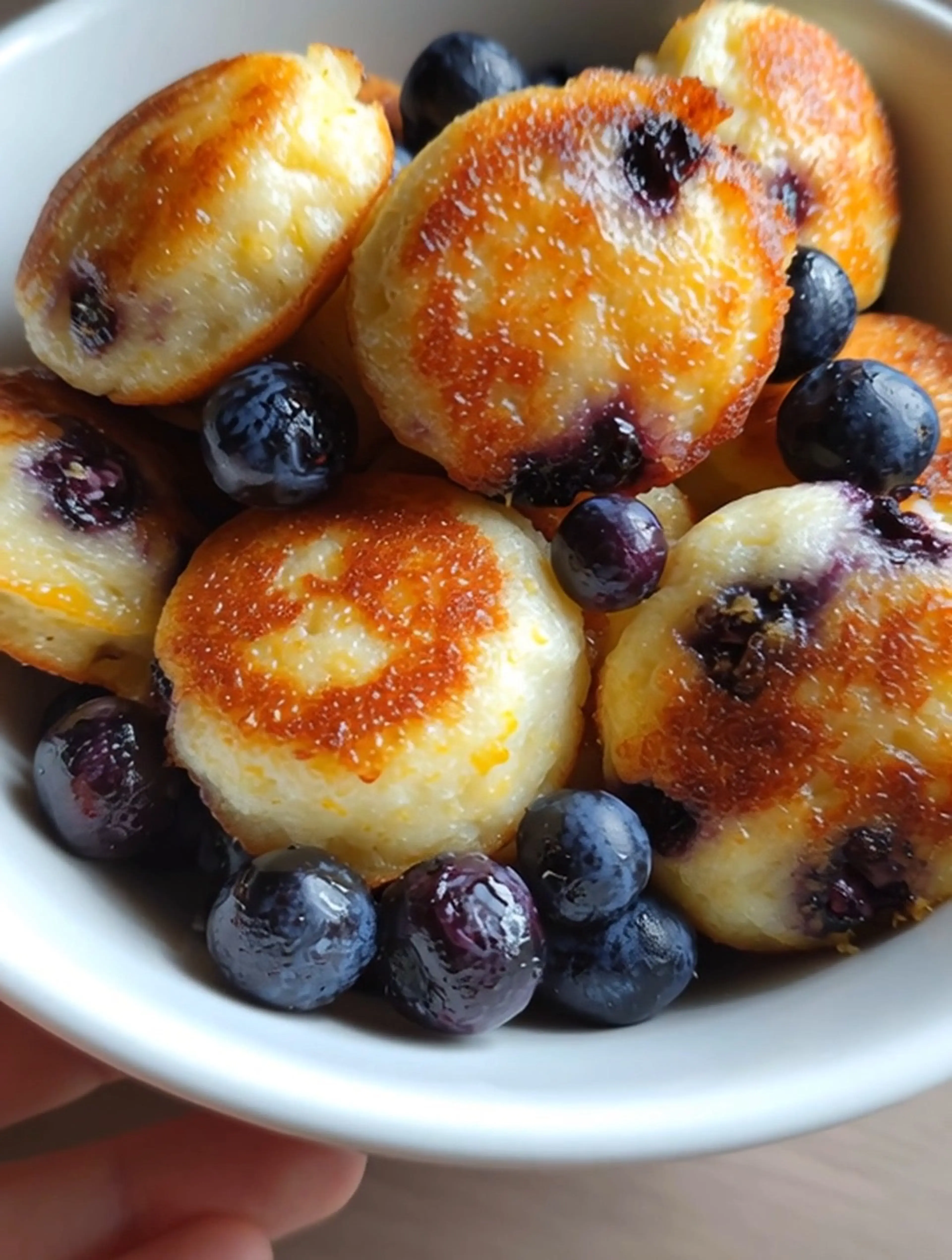 Blueberry Lemon Cottage Cheese Pancake - Bites
