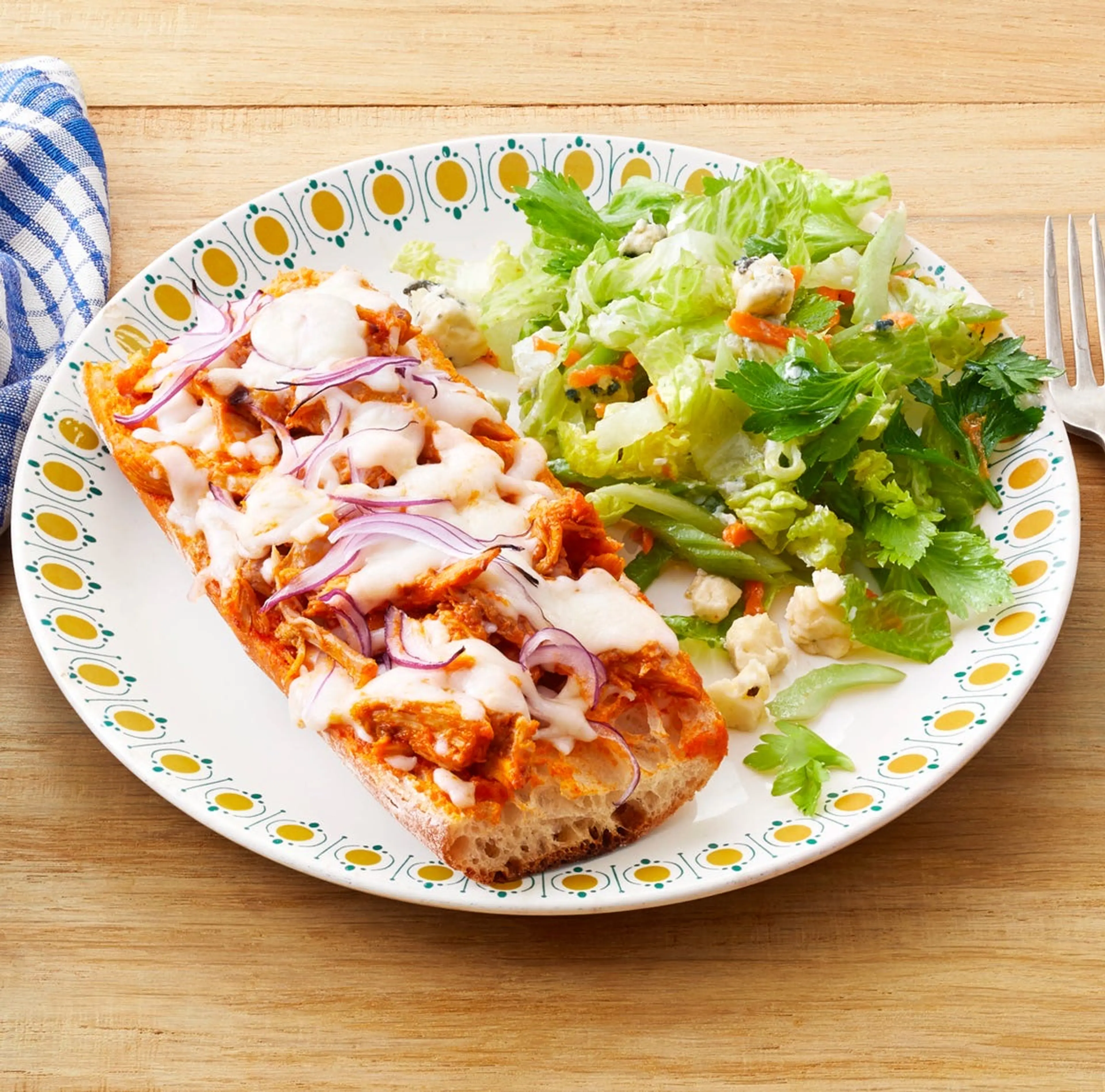 Buffalo Chicken French Bread Pizzas