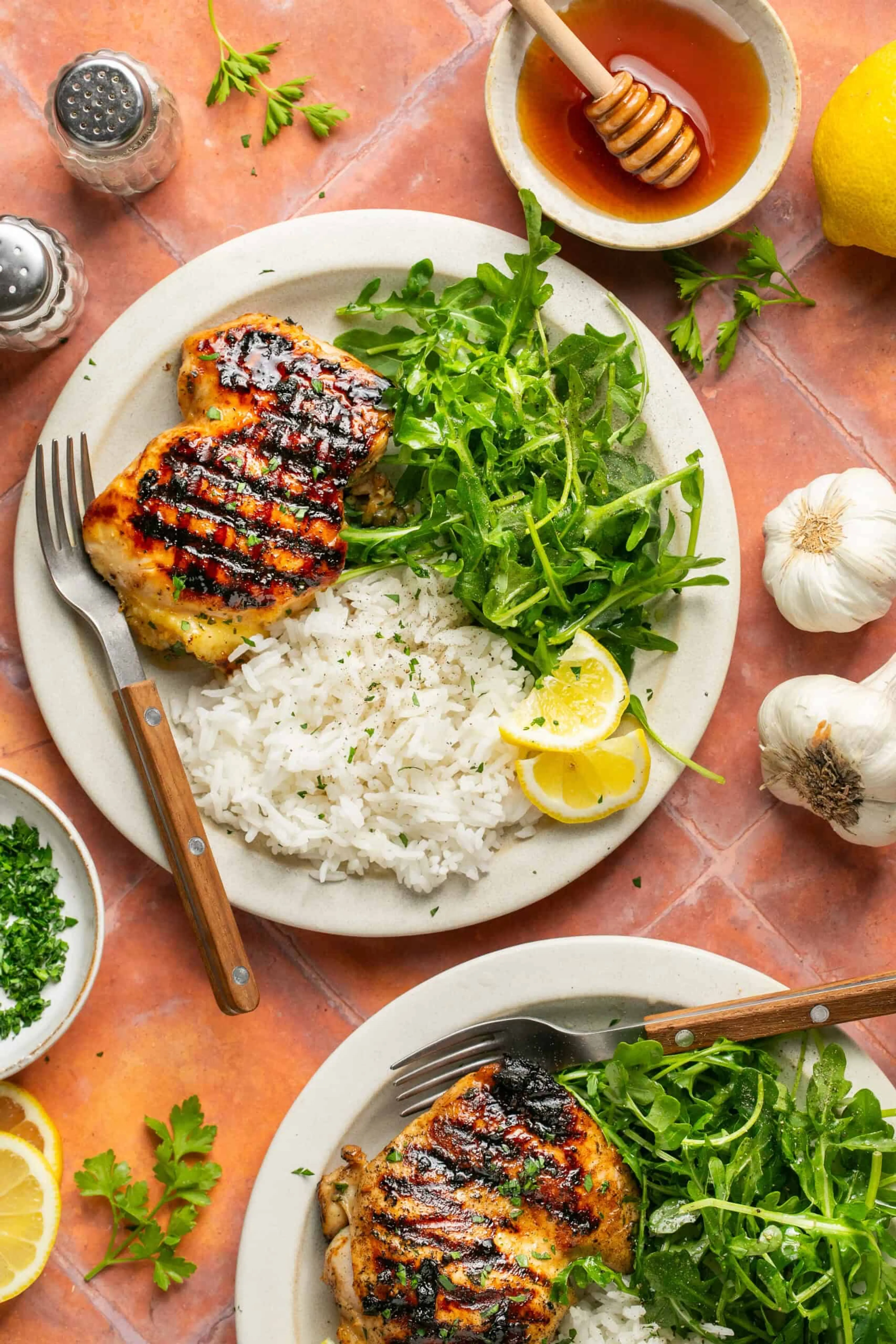 Honey Garlic Lemon Pepper Chicken Thighs