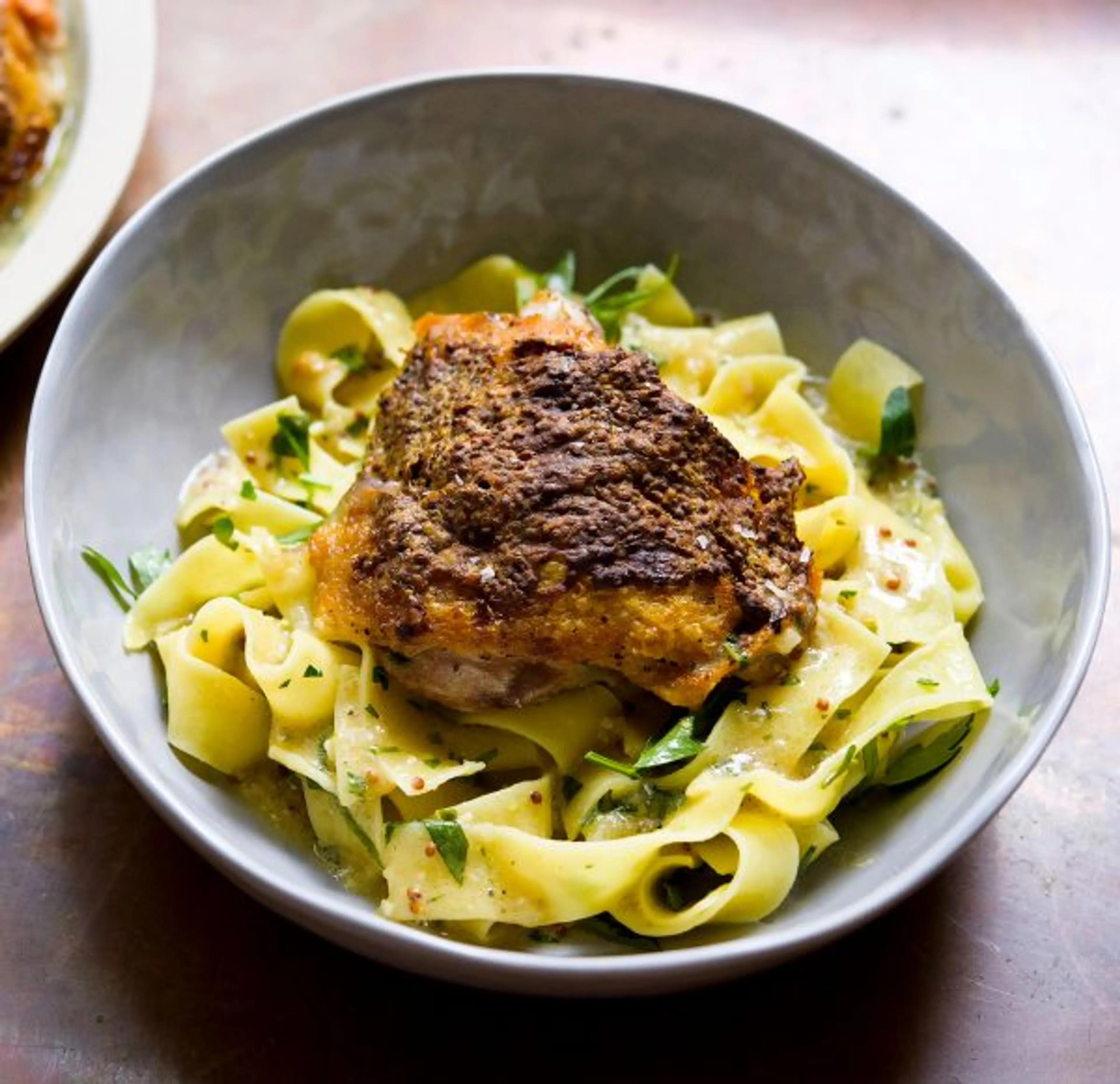 Mustard-Braised Chicken with Tarragon