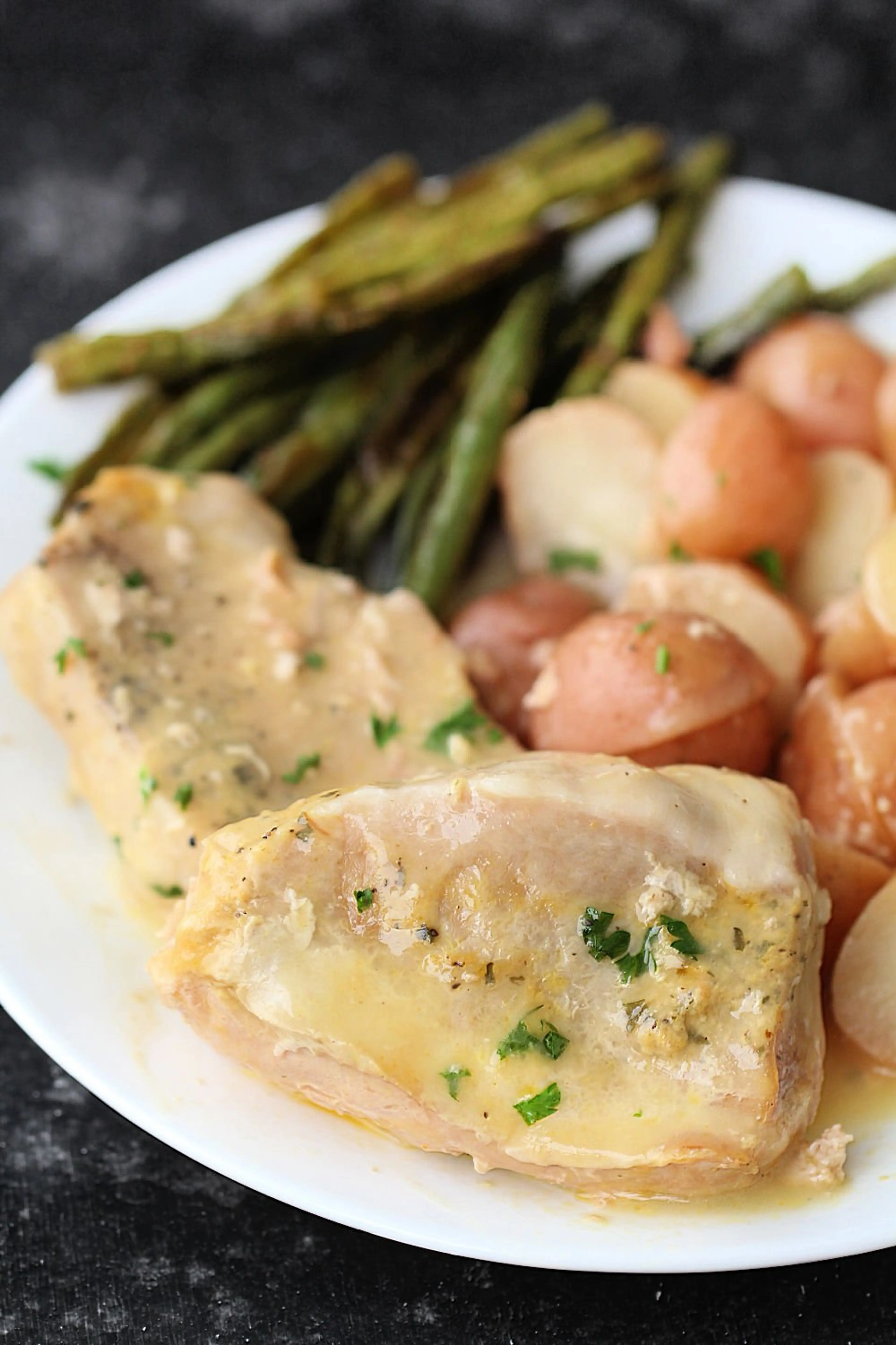 Slow Cooker Creamy Ranch Pork Chops and Potatoes