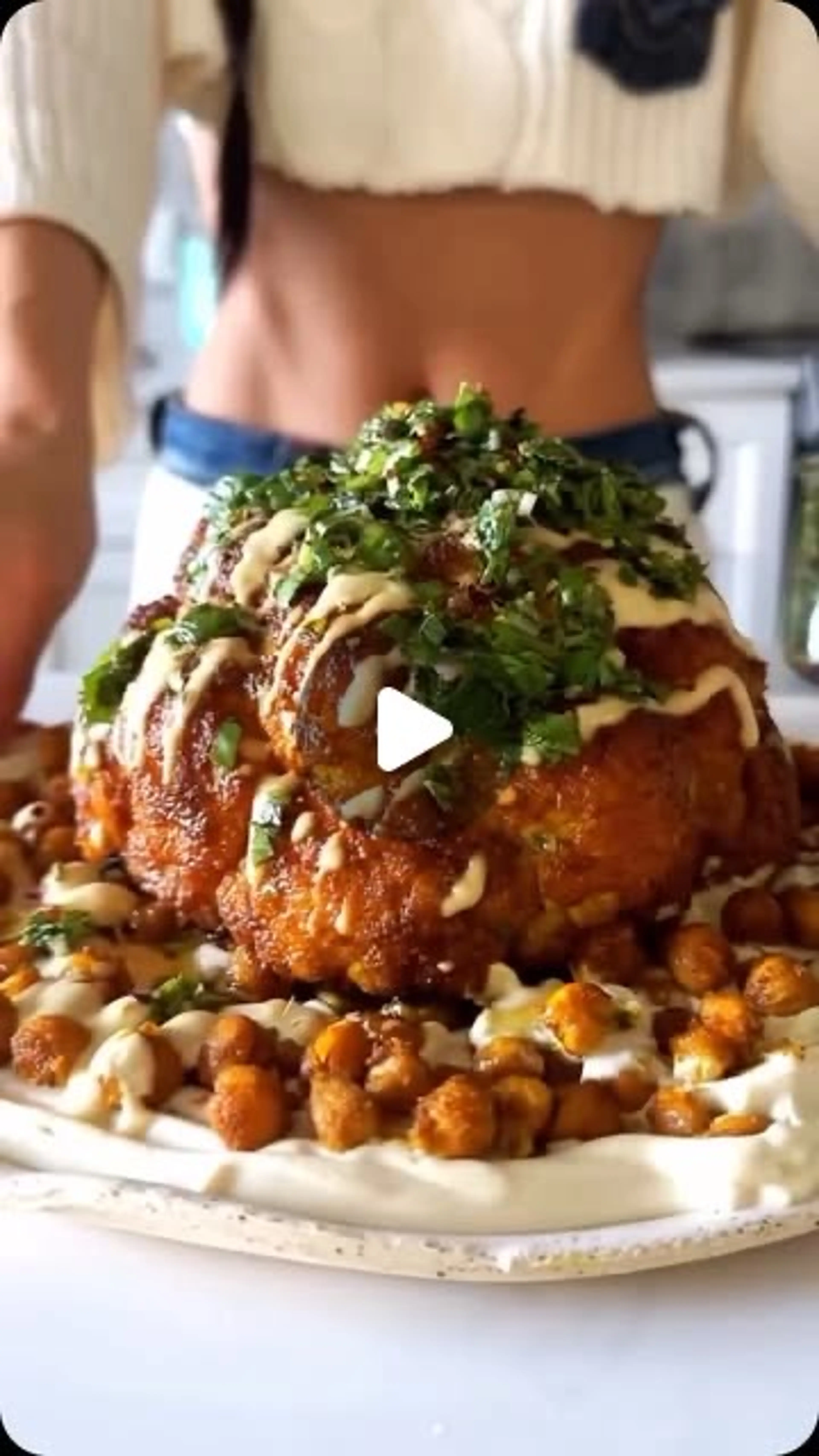 Whole Roasted Turmeric Cauliflower