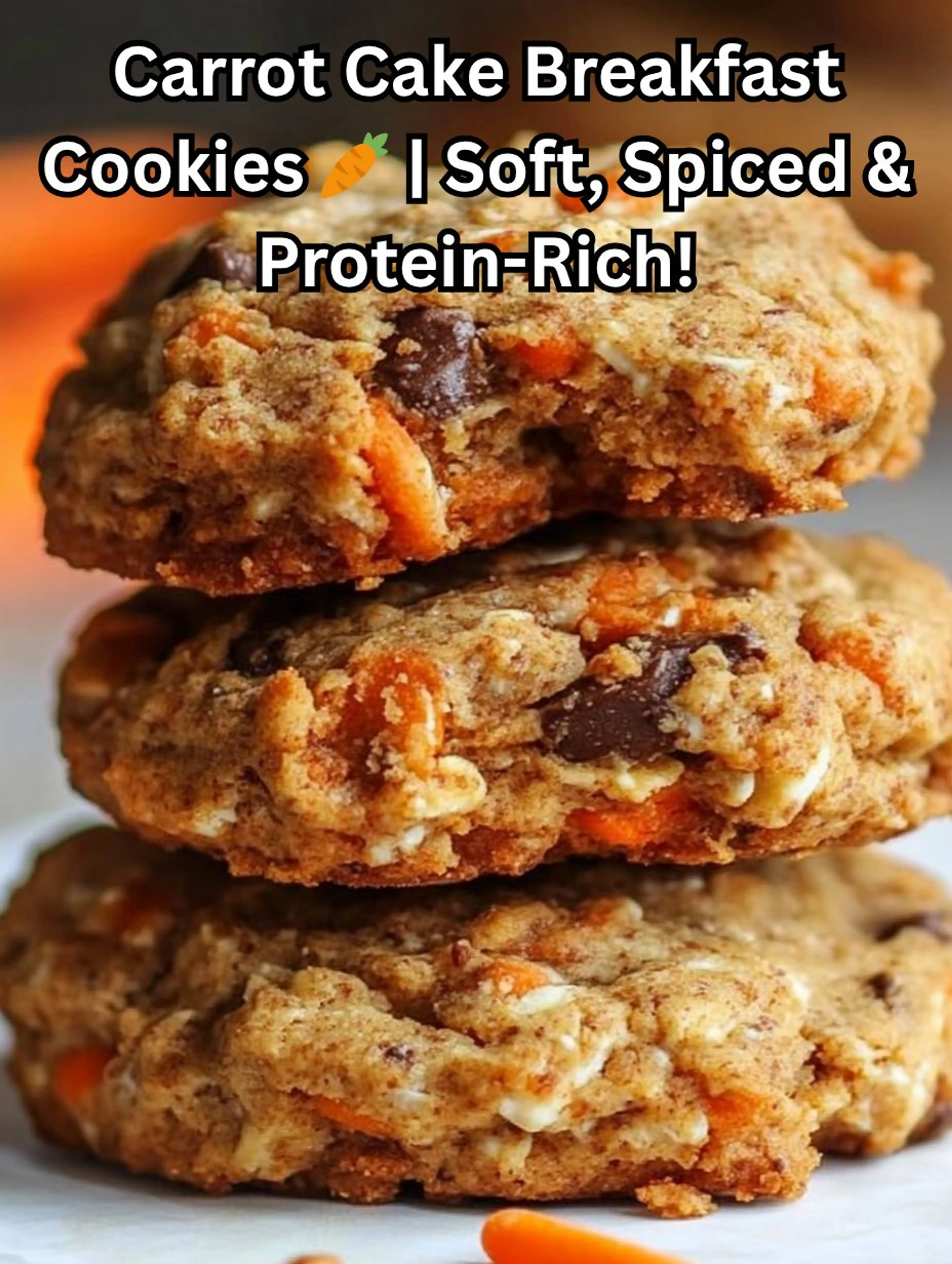 Carrot Cake Cottage Cheese Breakfast Cookies