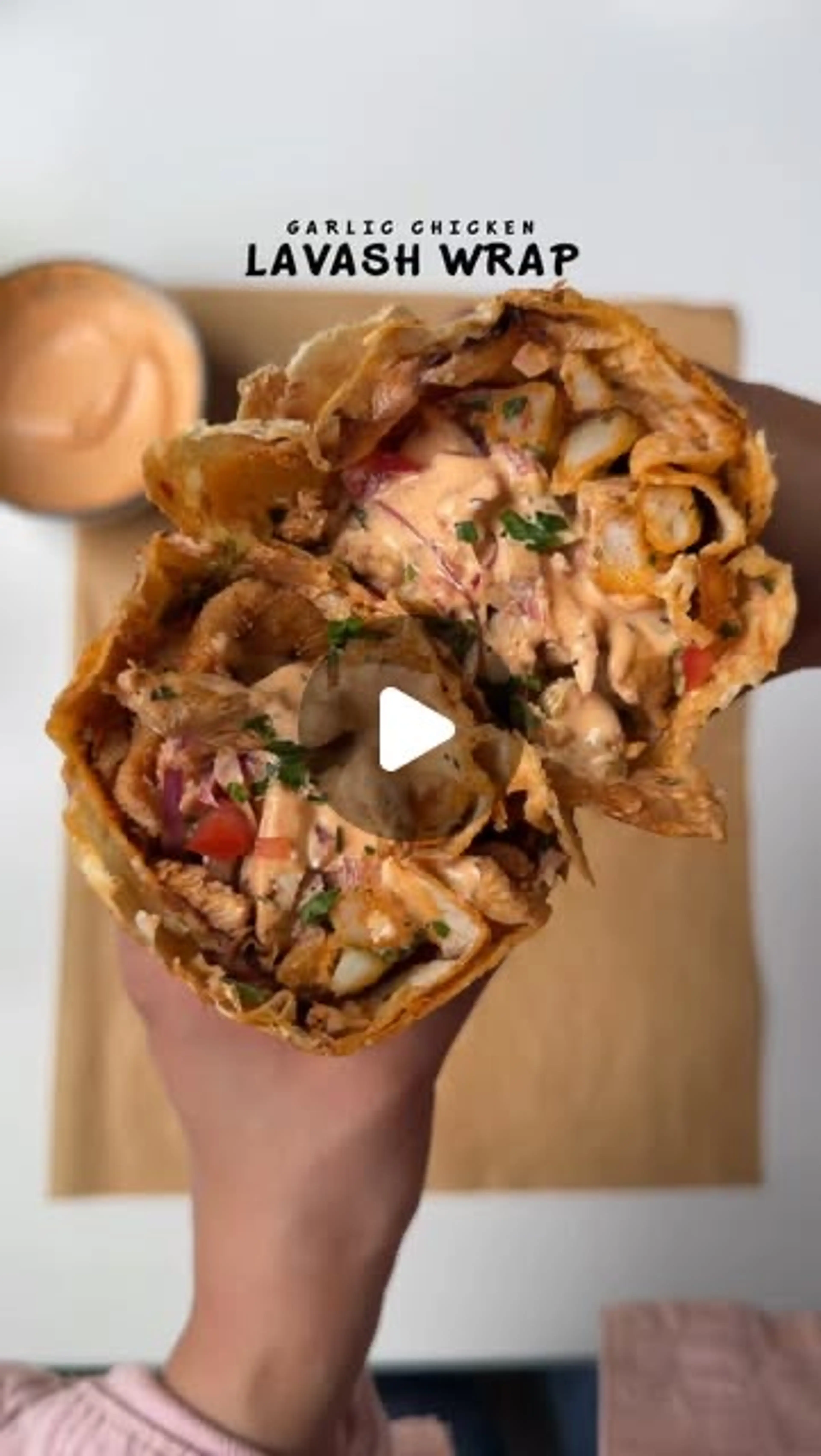 Garlic Chicken Lavash Sandwich