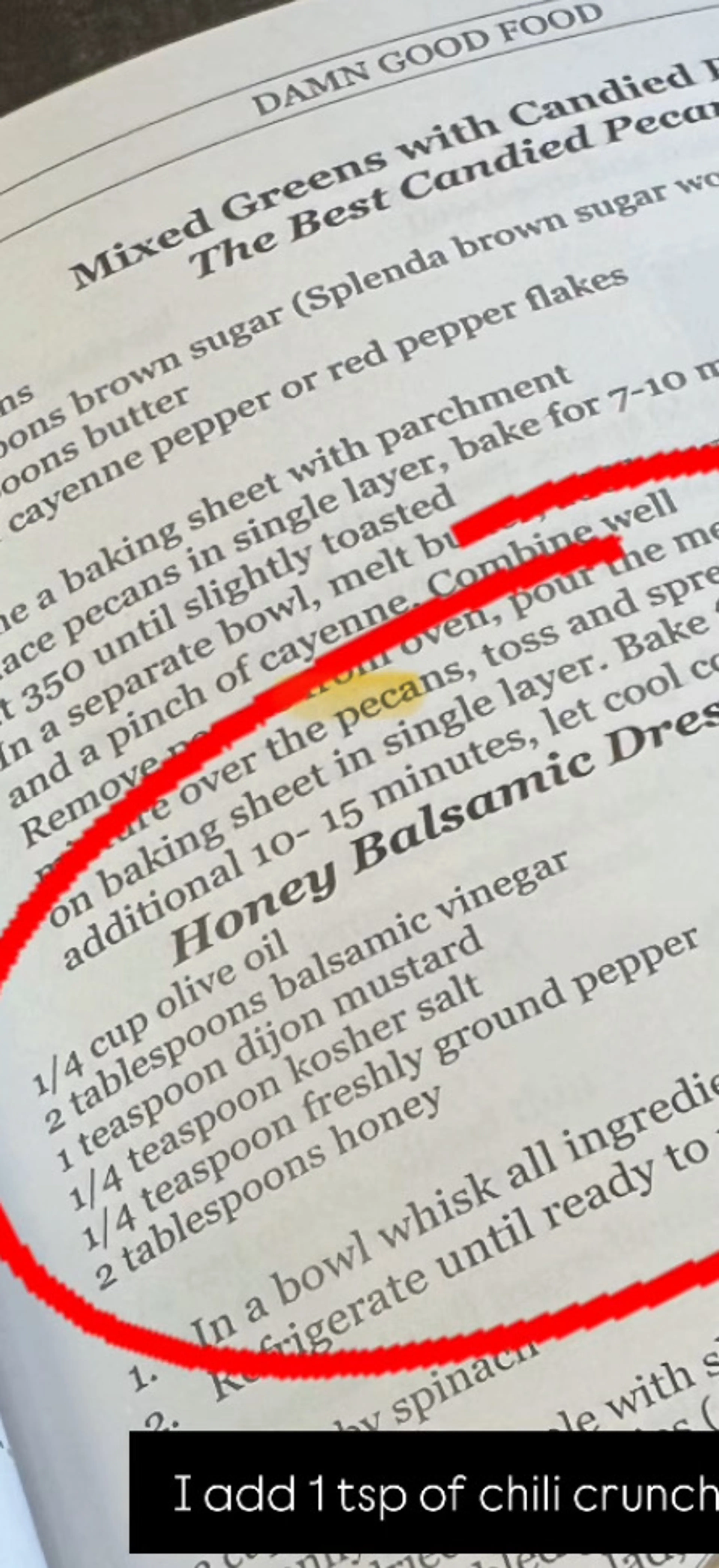 DGF Honey Balsamic Dressing