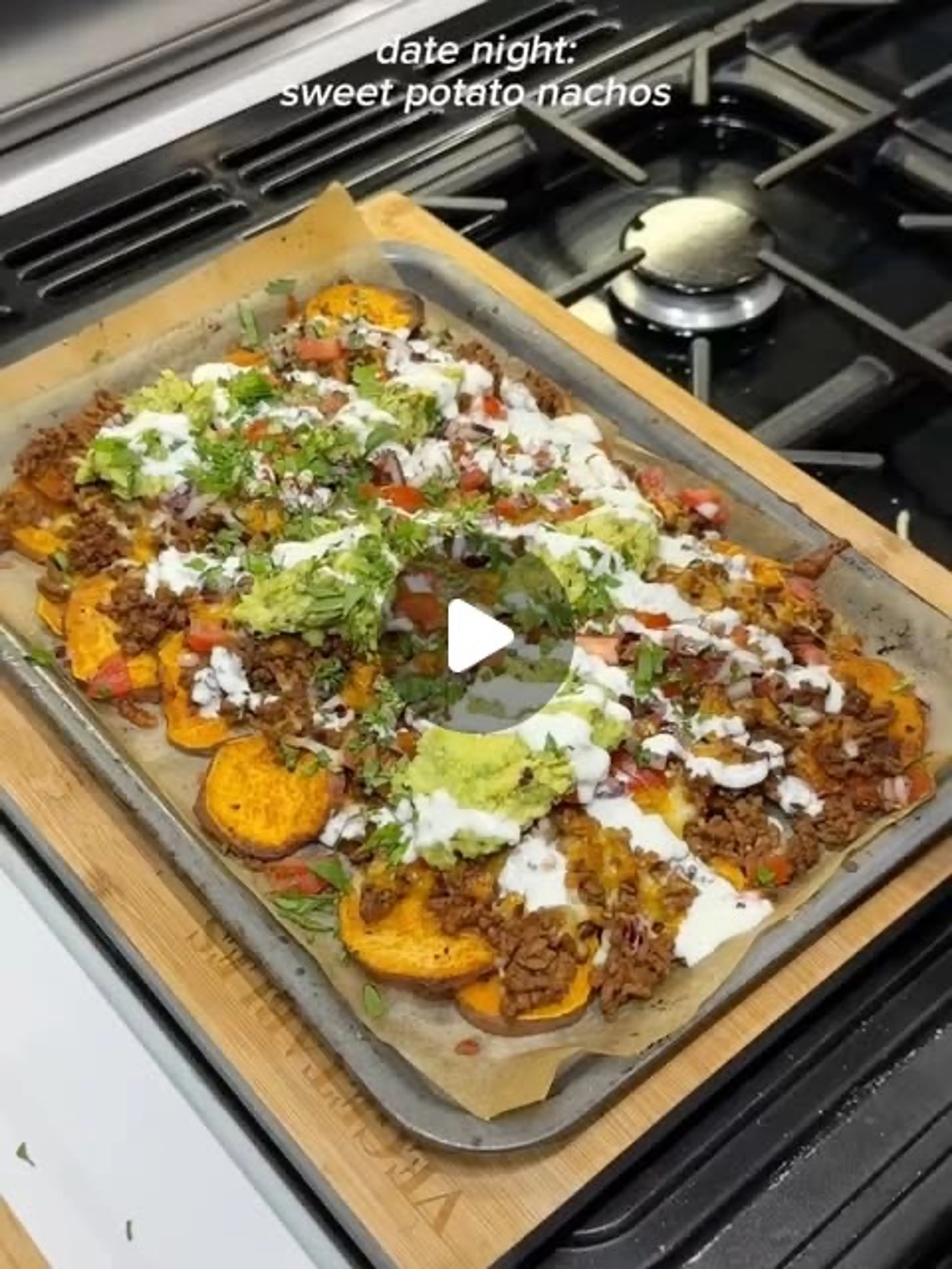 Taco Beef Mince Loaded Sweet Potato Nachos