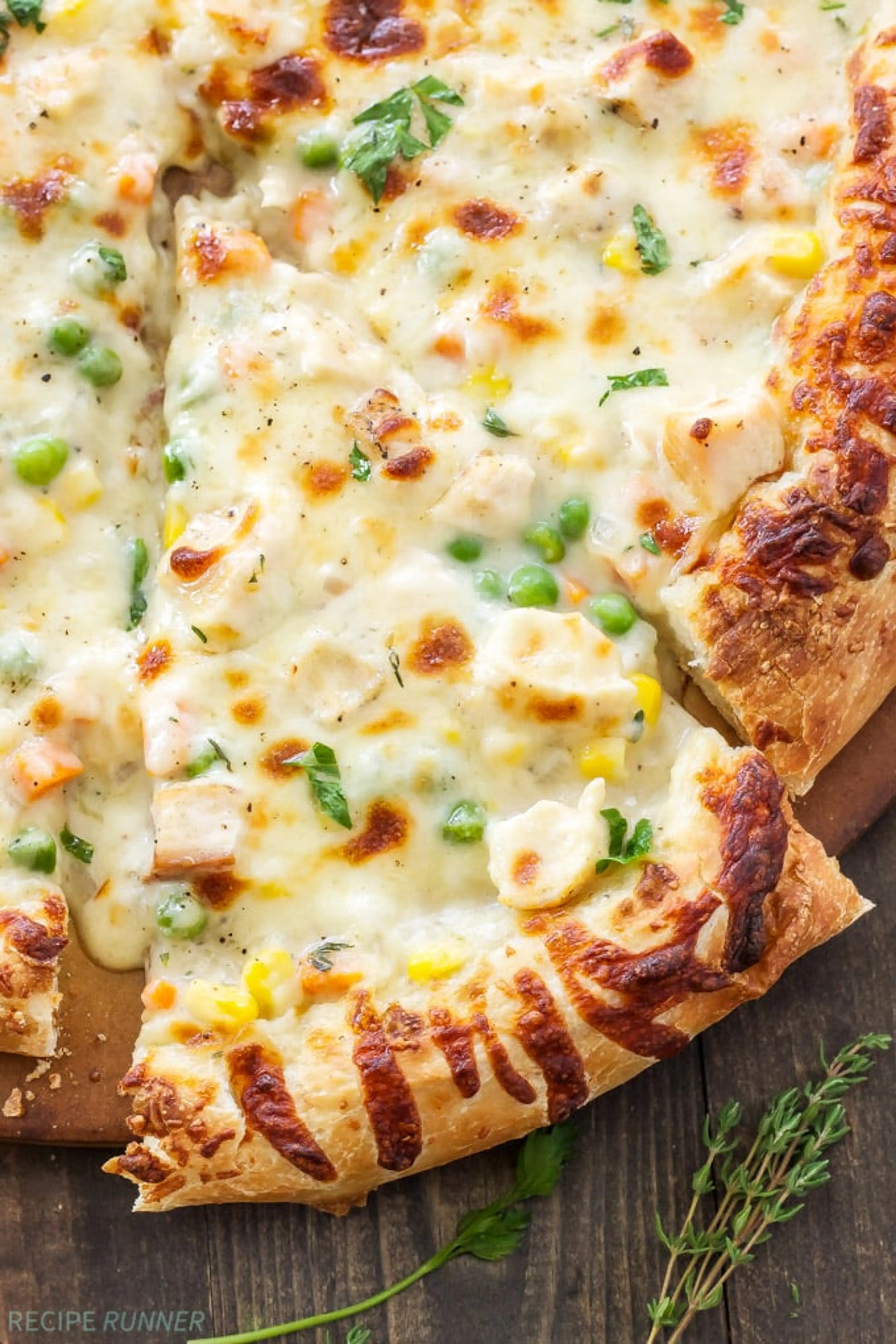 Chicken Pot Pie Pizza